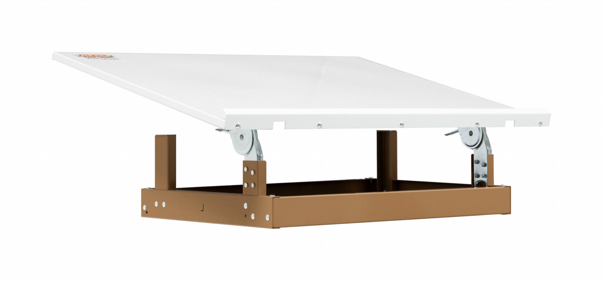 Mobile Work Station: Steel, Tan/White, 20 in Overall Ht, 45 in Overall Wd, 36 in Overall Dp