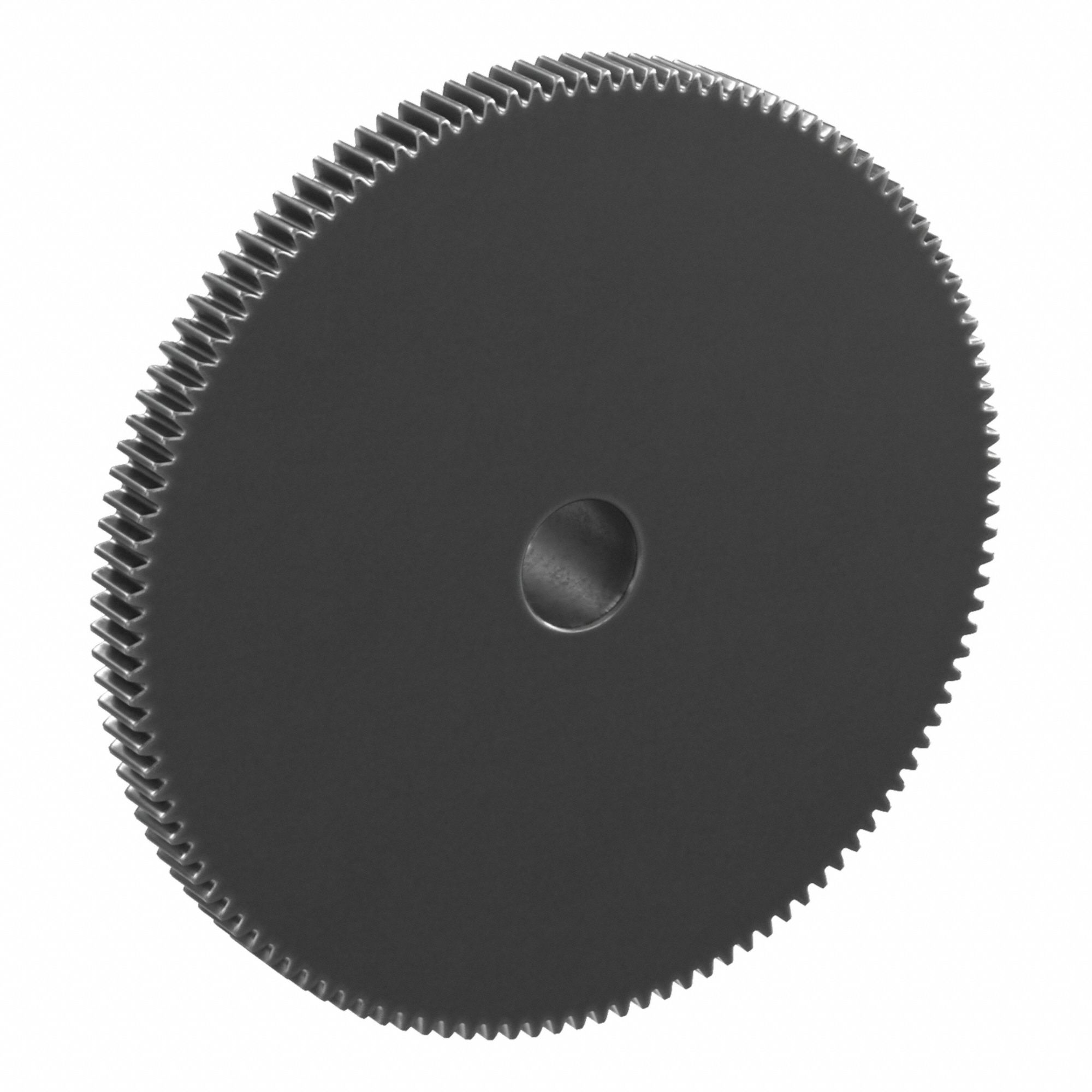 Spur Gear: Module m 0.5, 120 Teeth, 8 mm Bore Dia, Black Oxide Coated Carbon Steel, Plain Bore
