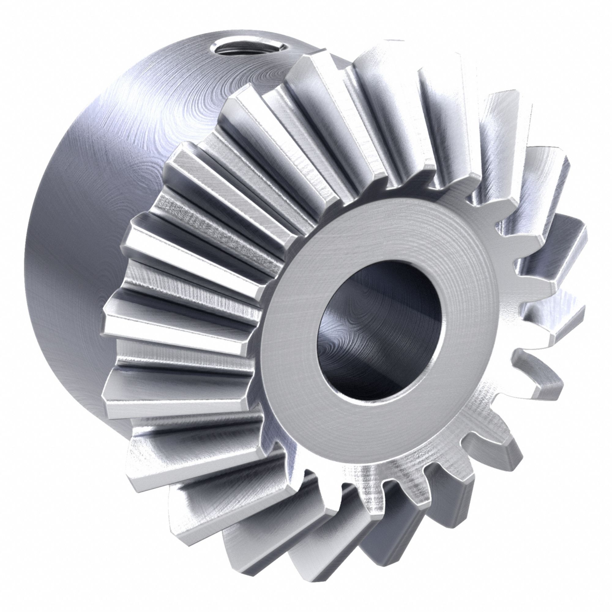 Miter Gear: For 90° Shaft Angle, Module m 1.5, 20 Teeth, Stainless Steel, 8 mm Bore Dia