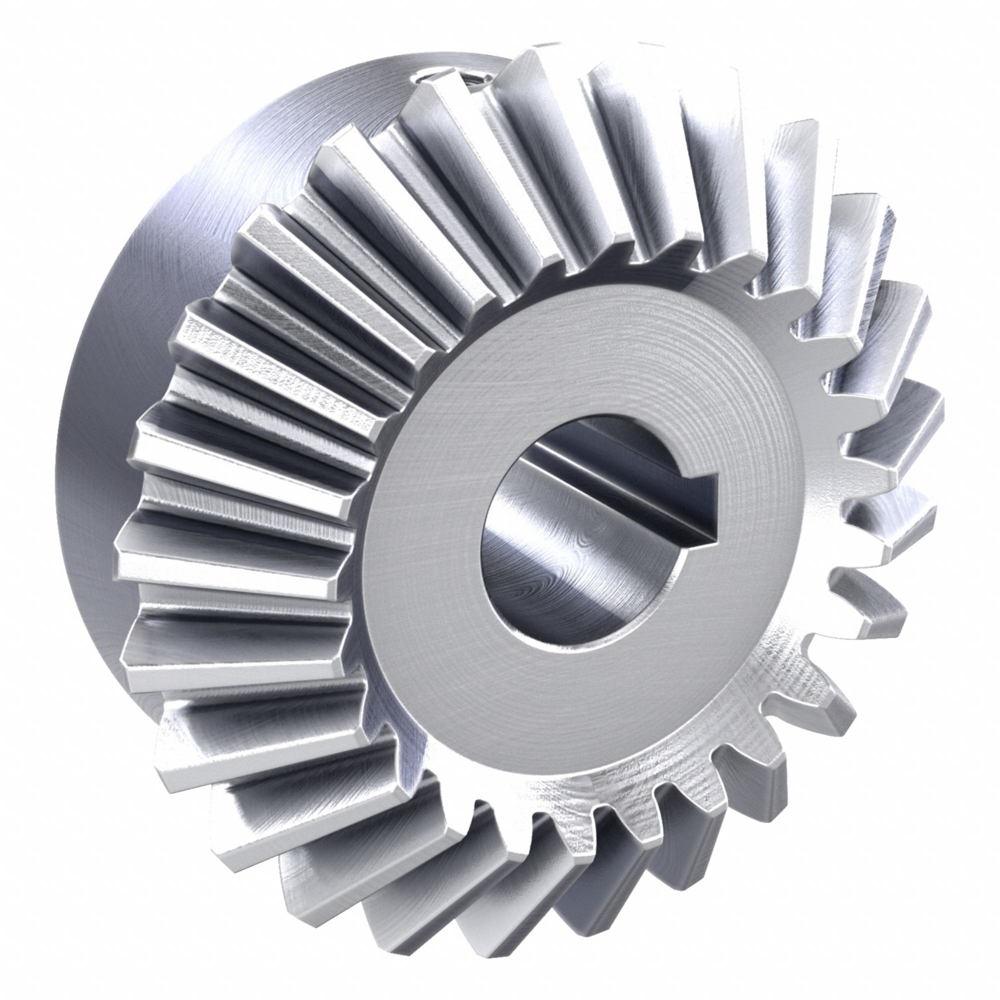 Miter Gear: For 90° Shaft Angle, Module m 2.5, 25 Teeth, Stainless Steel, 16 mm Bore Dia