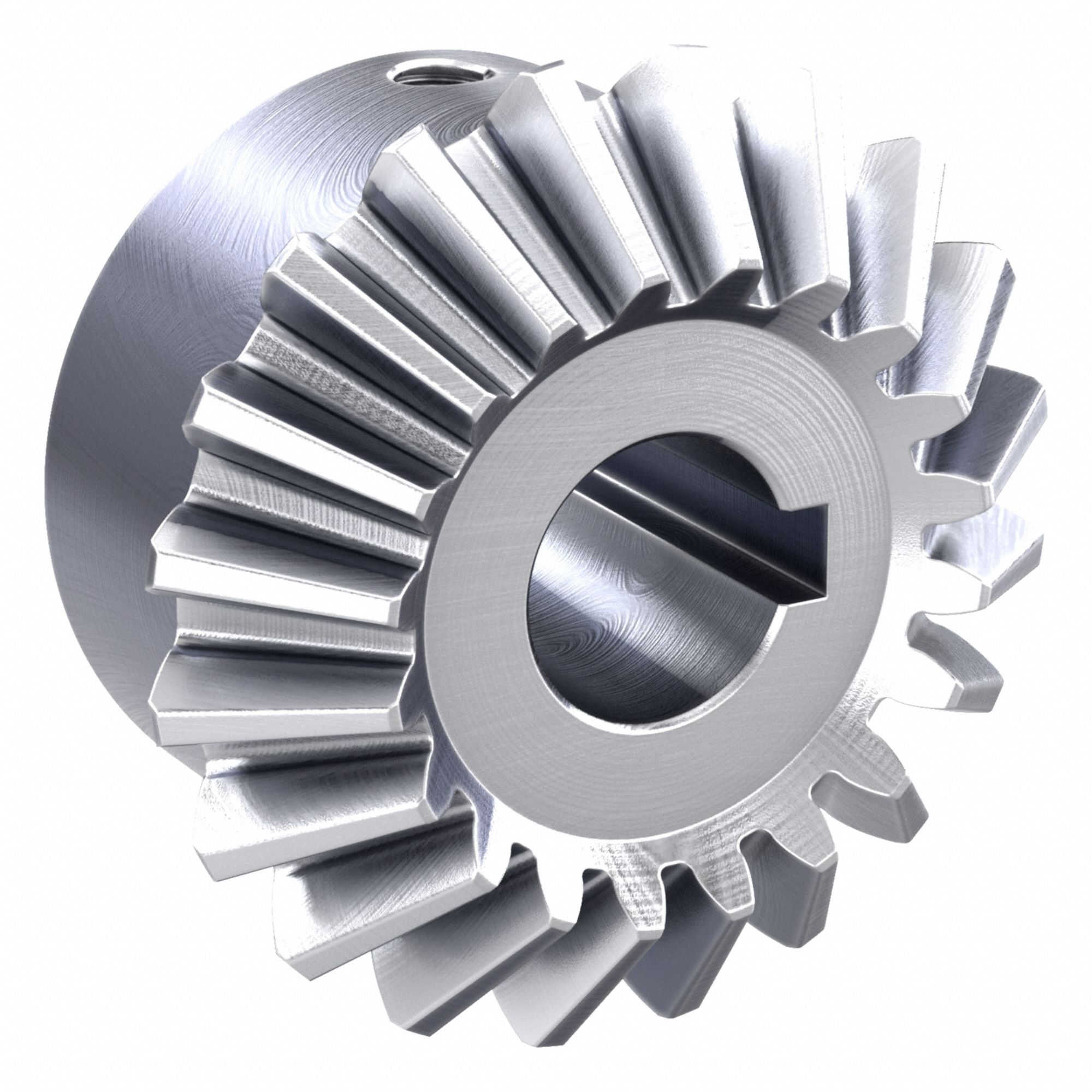 Miter Gear: For 90° Shaft Angle, Module m 2, 20 Teeth, Stainless Steel, 12 mm Bore Dia