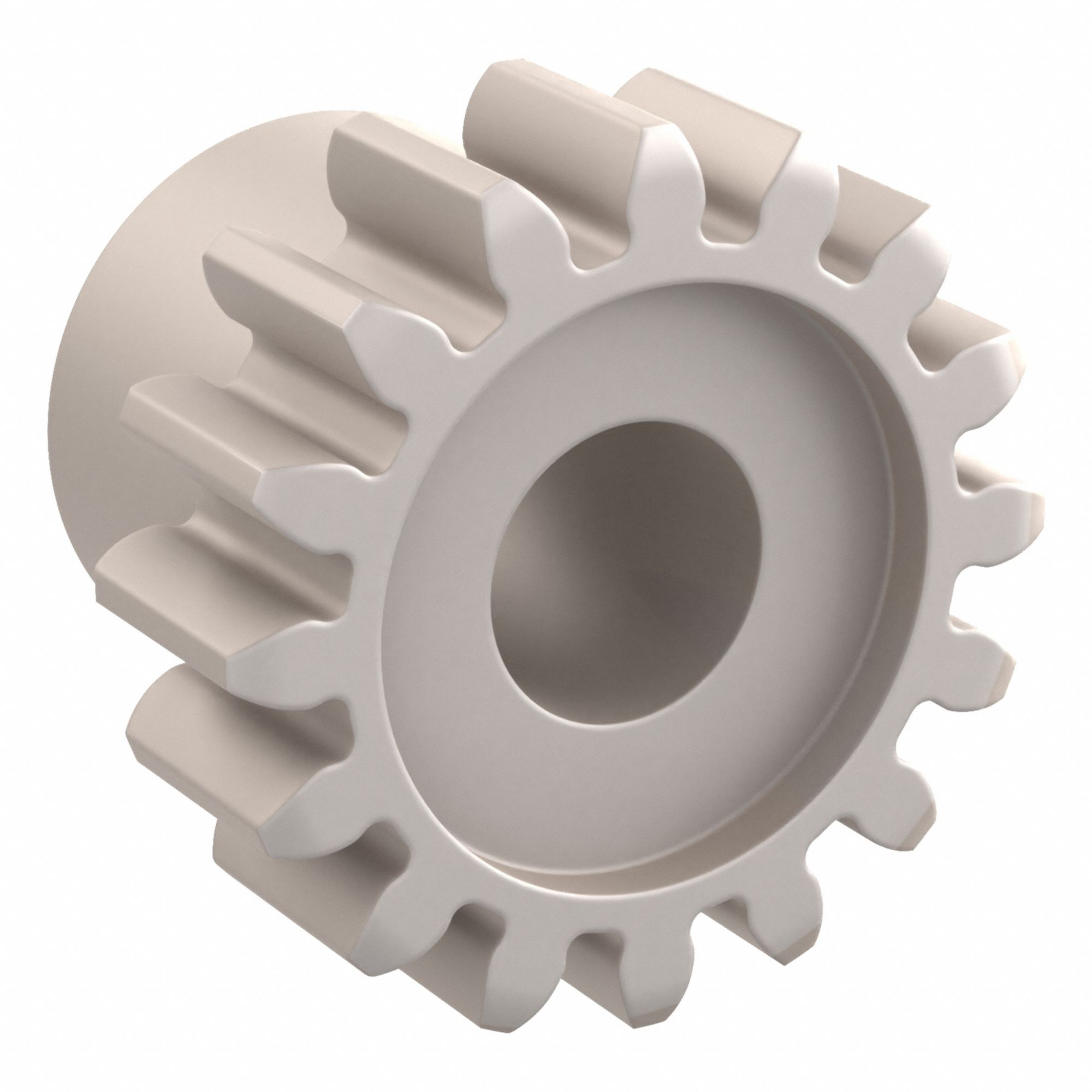 Spur Gear: Module m 0.5, 16 Teeth, 3 mm Bore Dia, Duracon, 20° Pressure Angle, Plain Bore