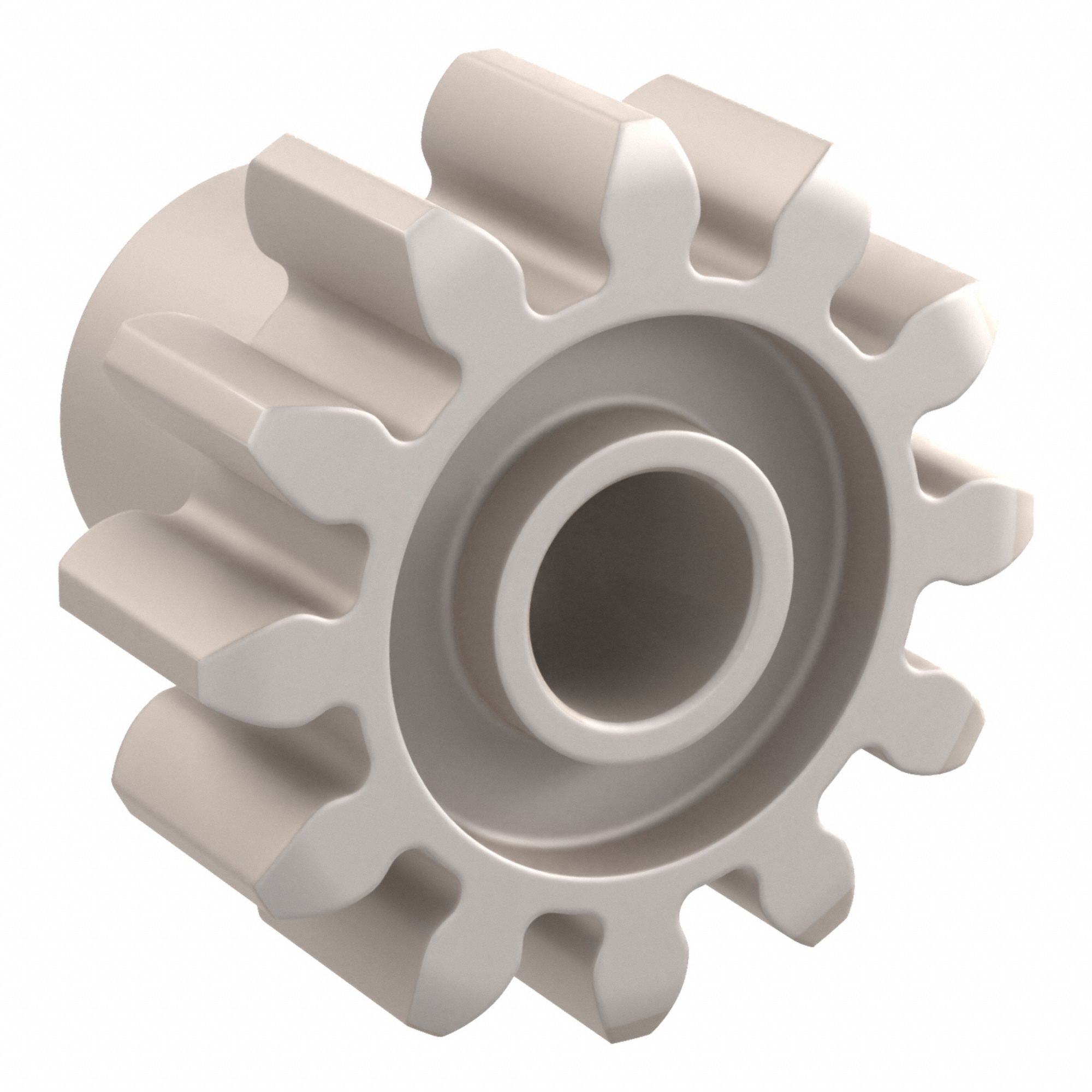 Spur Gear: Module m 0.8, 12 Teeth, 3 mm Bore Dia, Duracon, 20° Pressure Angle, Plain Bore