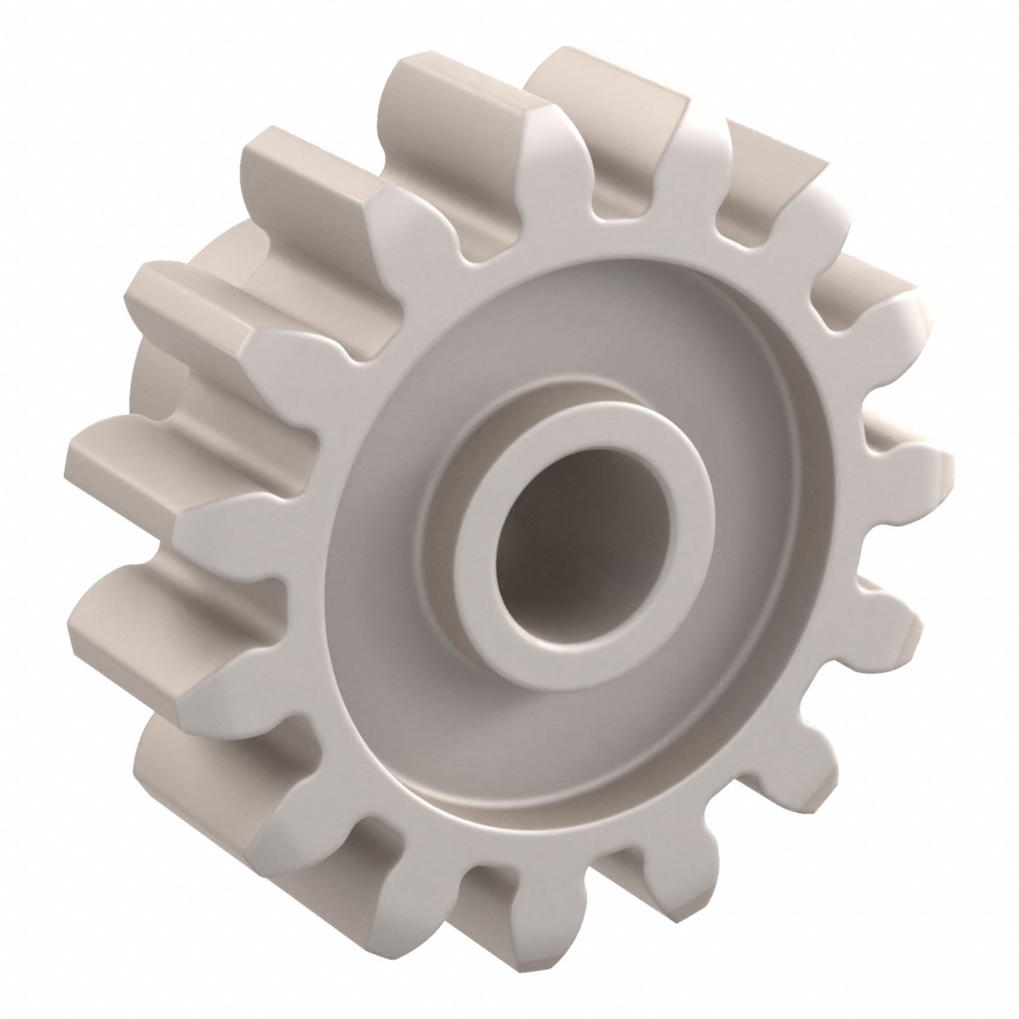 Spur Gear: Module m 0.8, 15 Teeth, 3 mm Bore Dia, Duracon, 20° Pressure Angle, Plain Bore