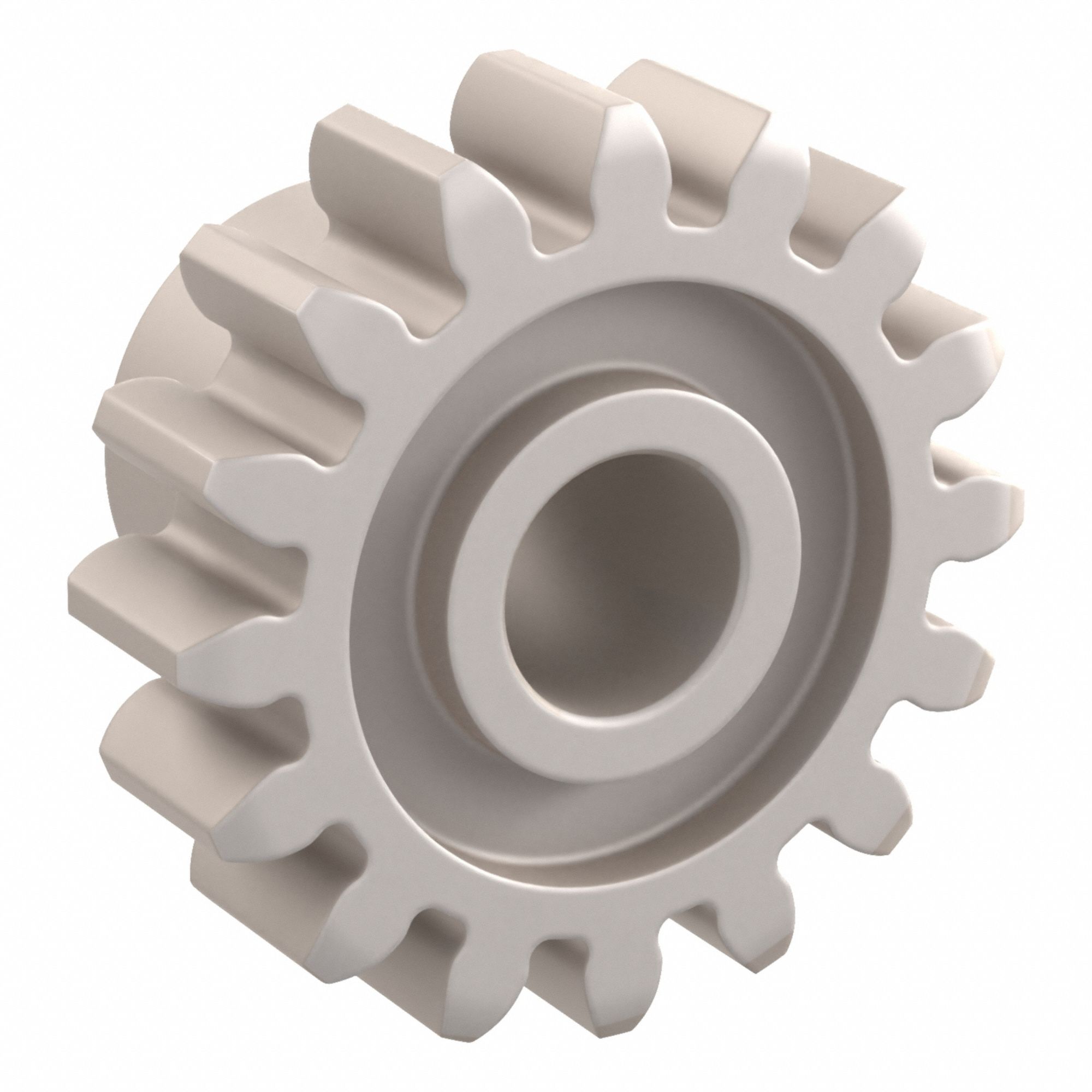 Spur Gear: Module m 0.8, 16 Teeth, 4 mm Bore Dia, Duracon, 20° Pressure Angle, Plain Bore