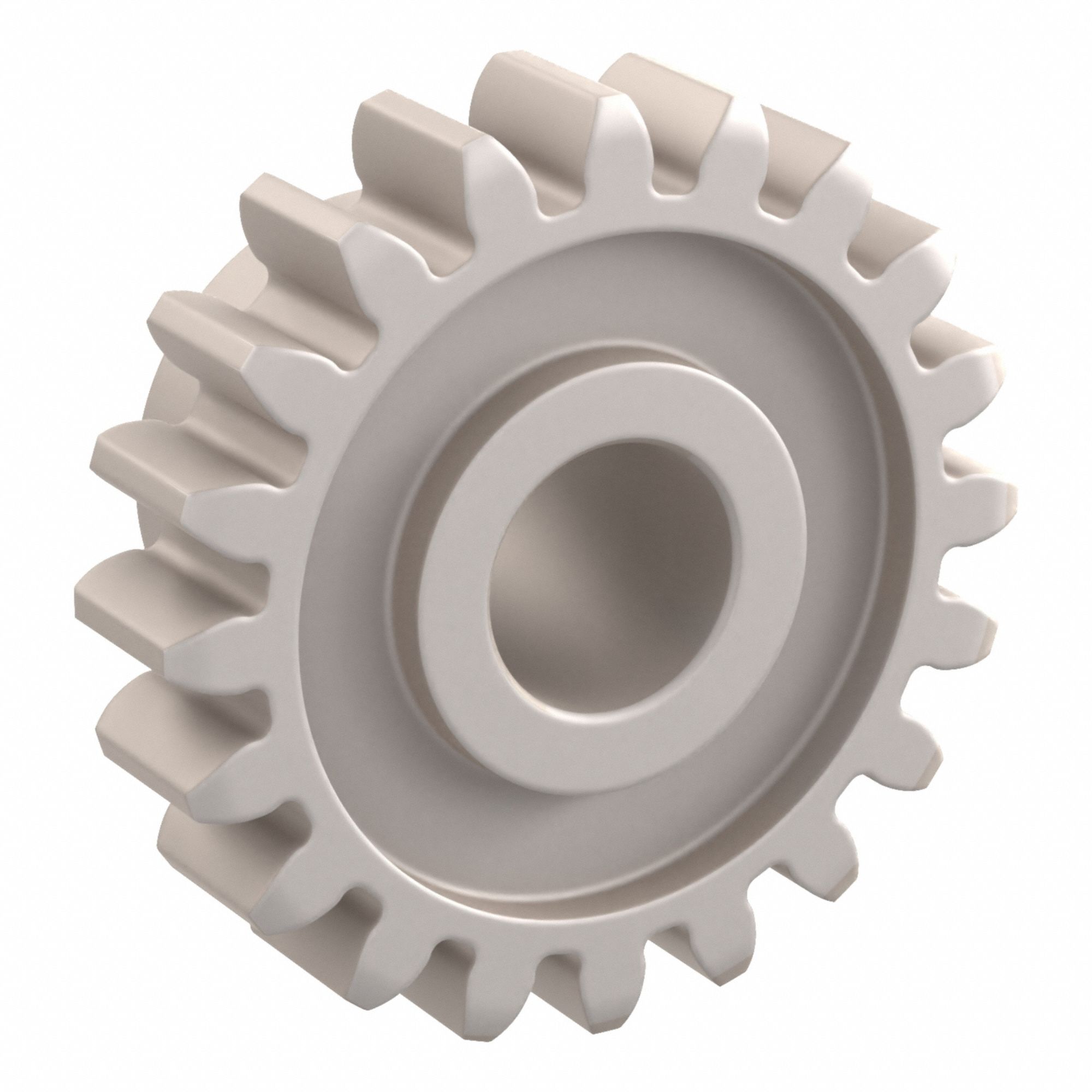 Spur Gear: Module m 0.8, 20 Teeth, 5 mm Bore Dia, Duracon, 20° Pressure Angle, Plain Bore