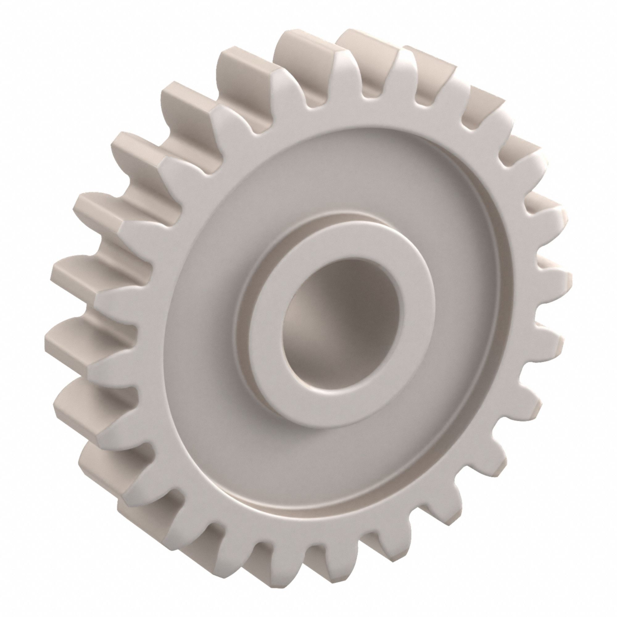 Spur Gear: Module m 0.8, 24 Teeth, 5 mm Bore Dia, Duracon, 20° Pressure Angle, Plain Bore