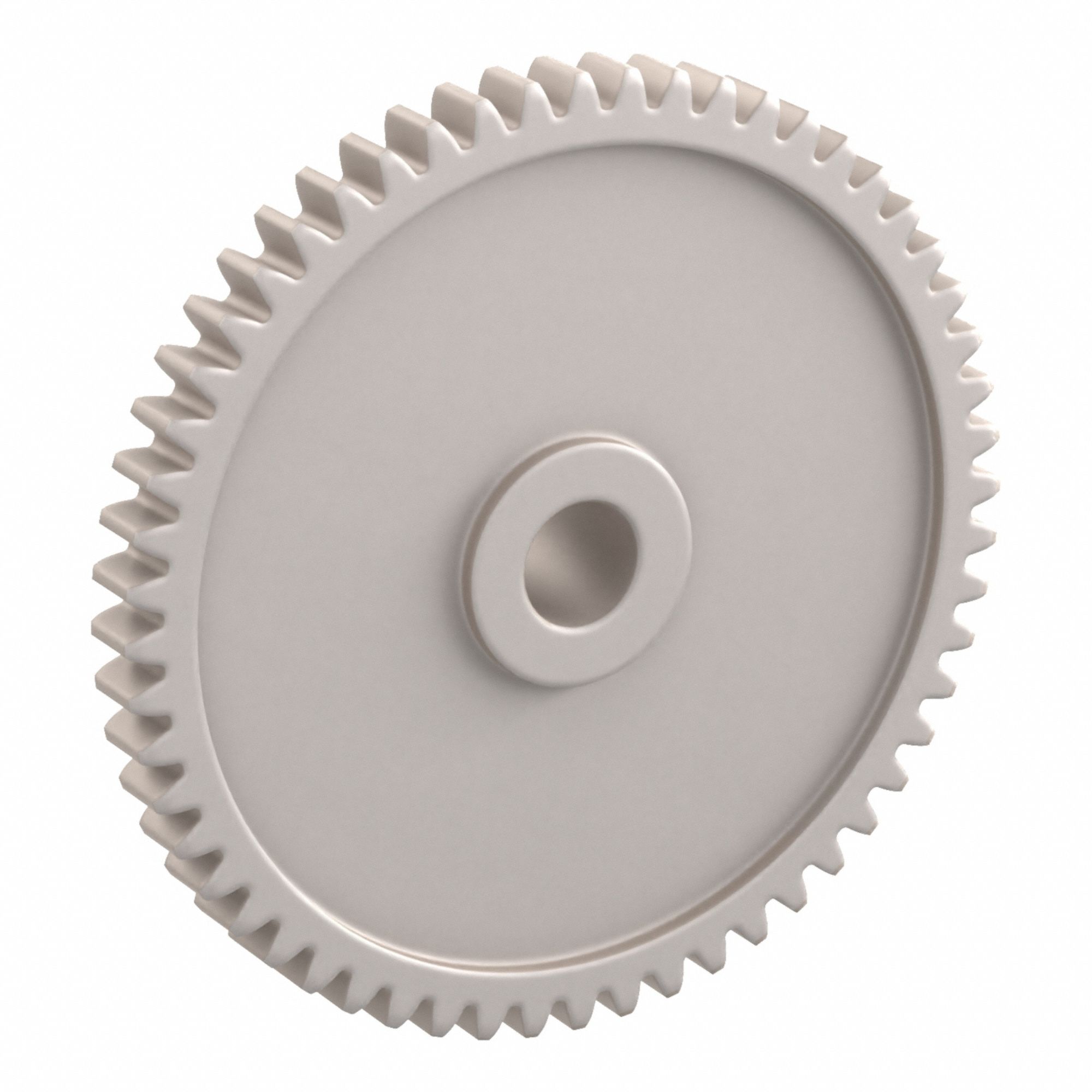 Spur Gear: Module m 0.8, 56 Teeth, 6 mm Bore Dia, Duracon, 20° Pressure Angle, Plain Bore