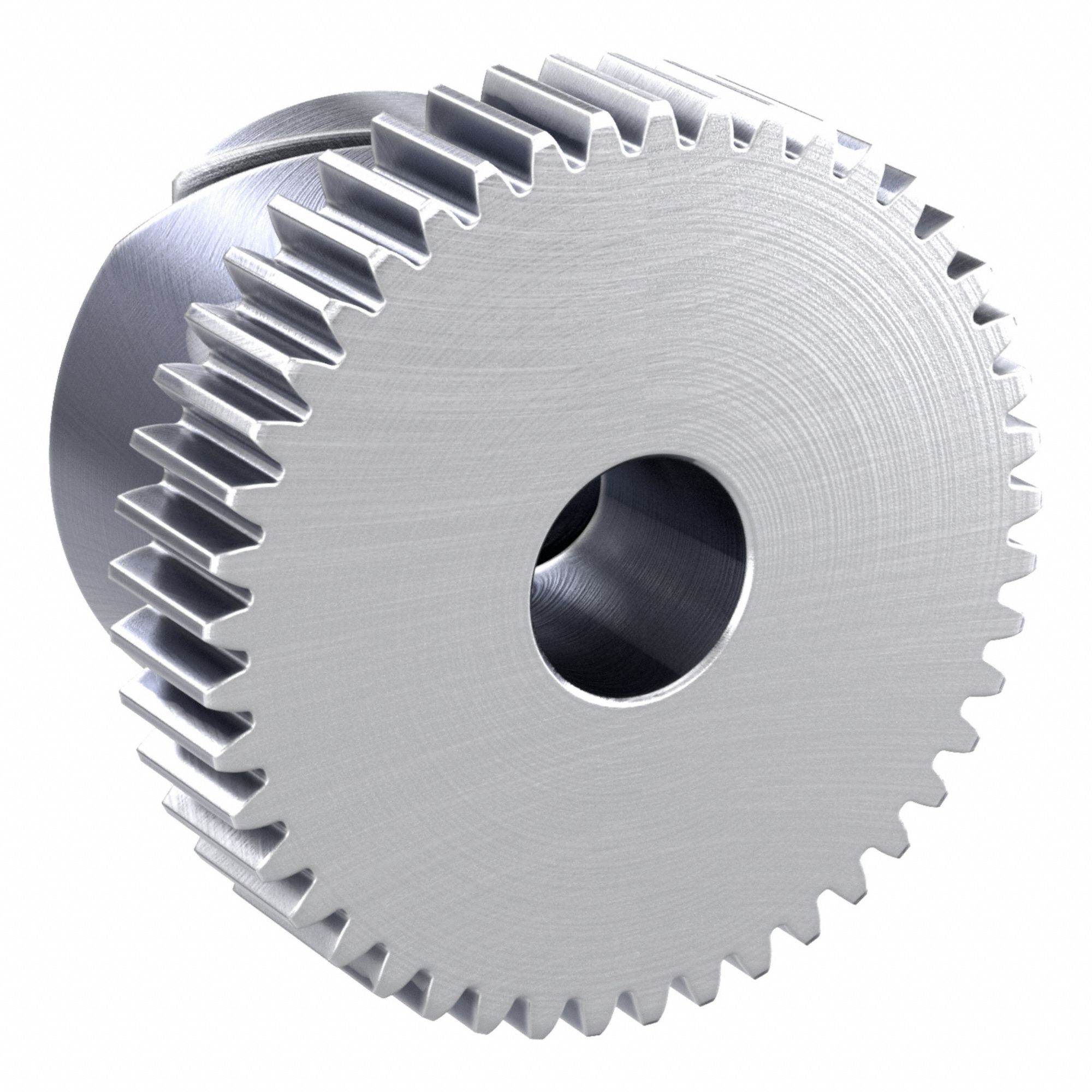 F-Loc Spur Gear: Module m 0.5, 45 Teeth, 6 mm Bore Dia, Stainless Steel, 20° Pressure Angle
