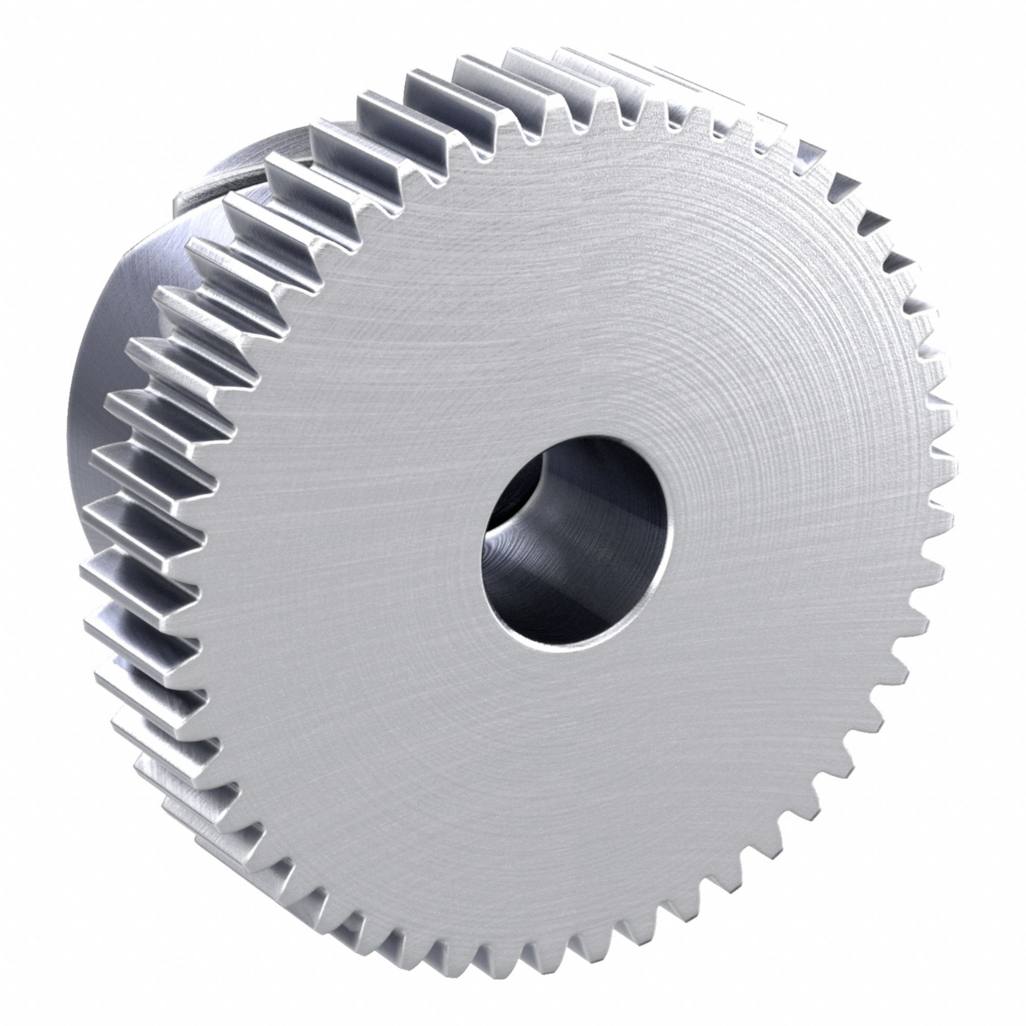 F-Loc Spur Gear: Module m 0.5, 50 Teeth, 6 mm Bore Dia, Stainless Steel, 20° Pressure Angle