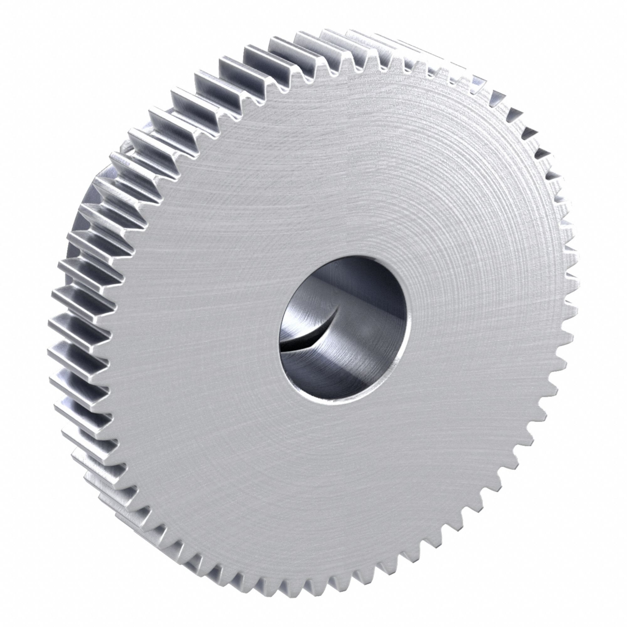 F-Loc Spur Gear: Module m 0.5, 60 Teeth, 8 mm Bore Dia, Stainless Steel, 20° Pressure Angle