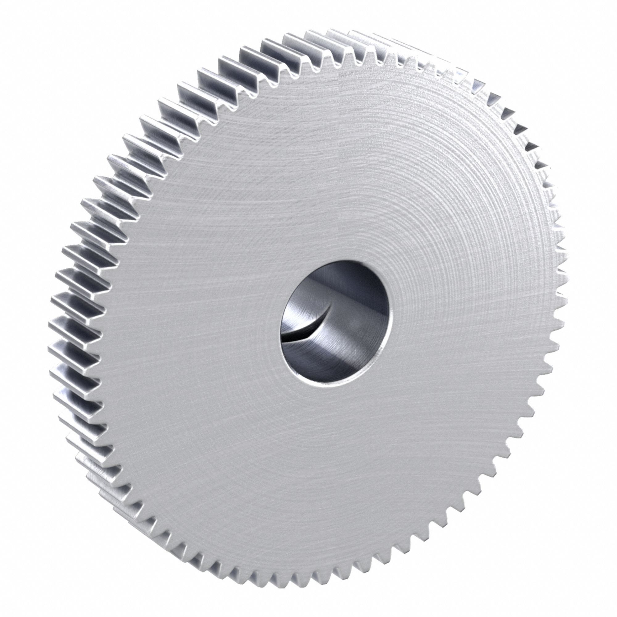 F-Loc Spur Gear: Module m 0.5, 70 Teeth, 8 mm Bore Dia, Stainless Steel, 20° Pressure Angle