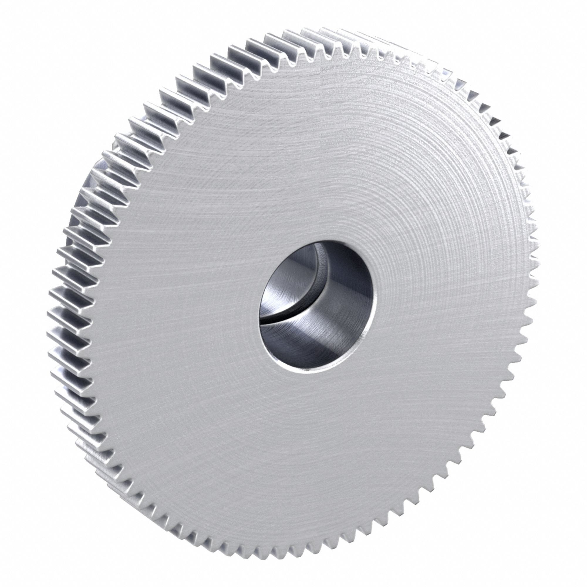 F-Loc Spur Gear: Module m 0.5, 80 Teeth, 10 mm Bore Dia, Stainless Steel, 20° Pressure Angle