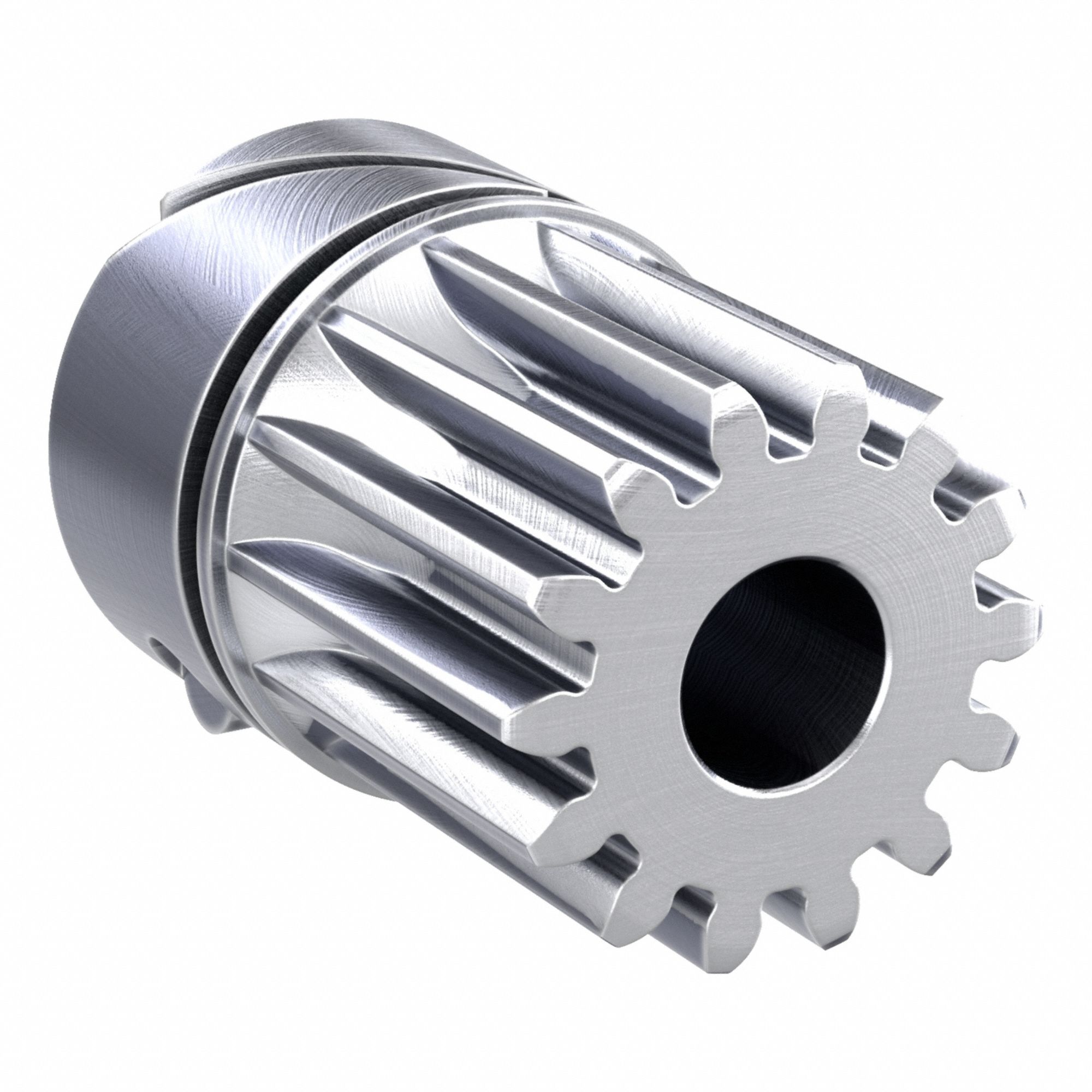 F-Loc Spur Gear: Module m 1, 14 Teeth, 6 mm Bore Dia, Stainless Steel, 20° Pressure Angle