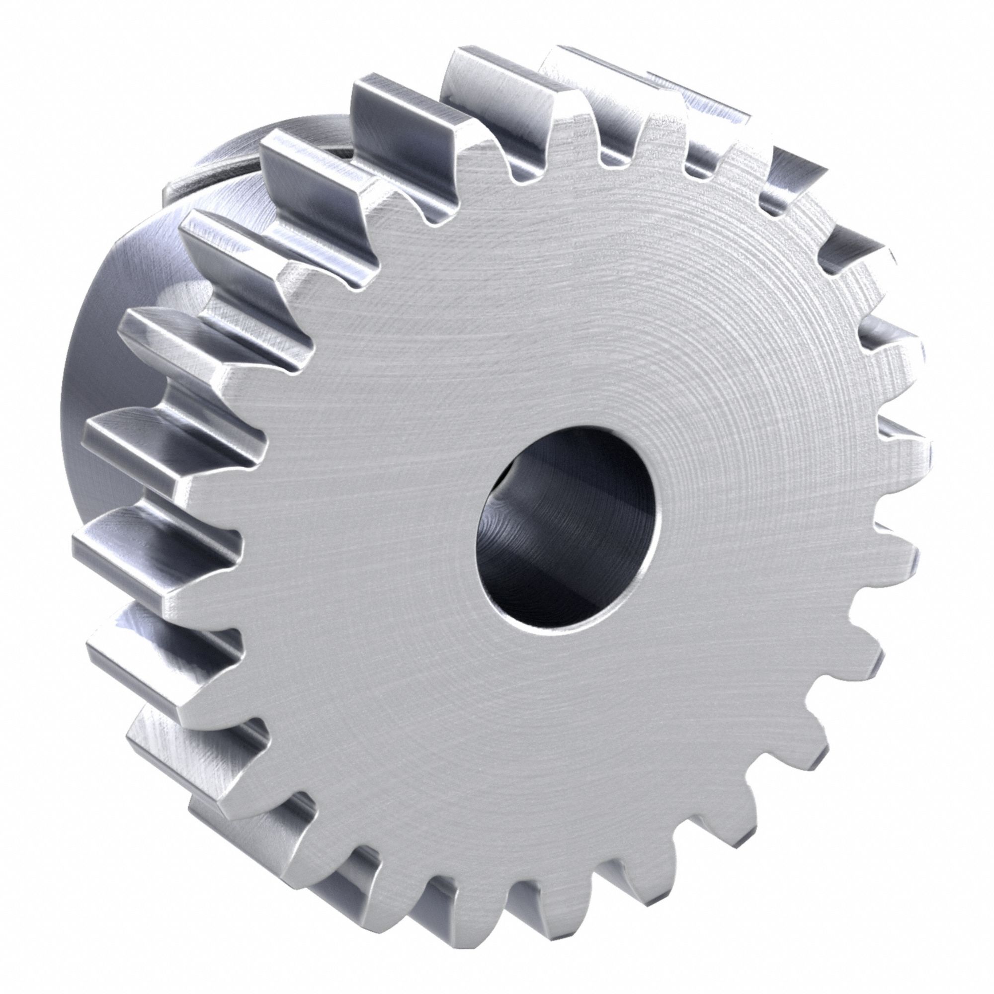F-Loc Spur Gear: Module m 1, 24 Teeth, 6 mm Bore Dia, Stainless Steel, 20° Pressure Angle