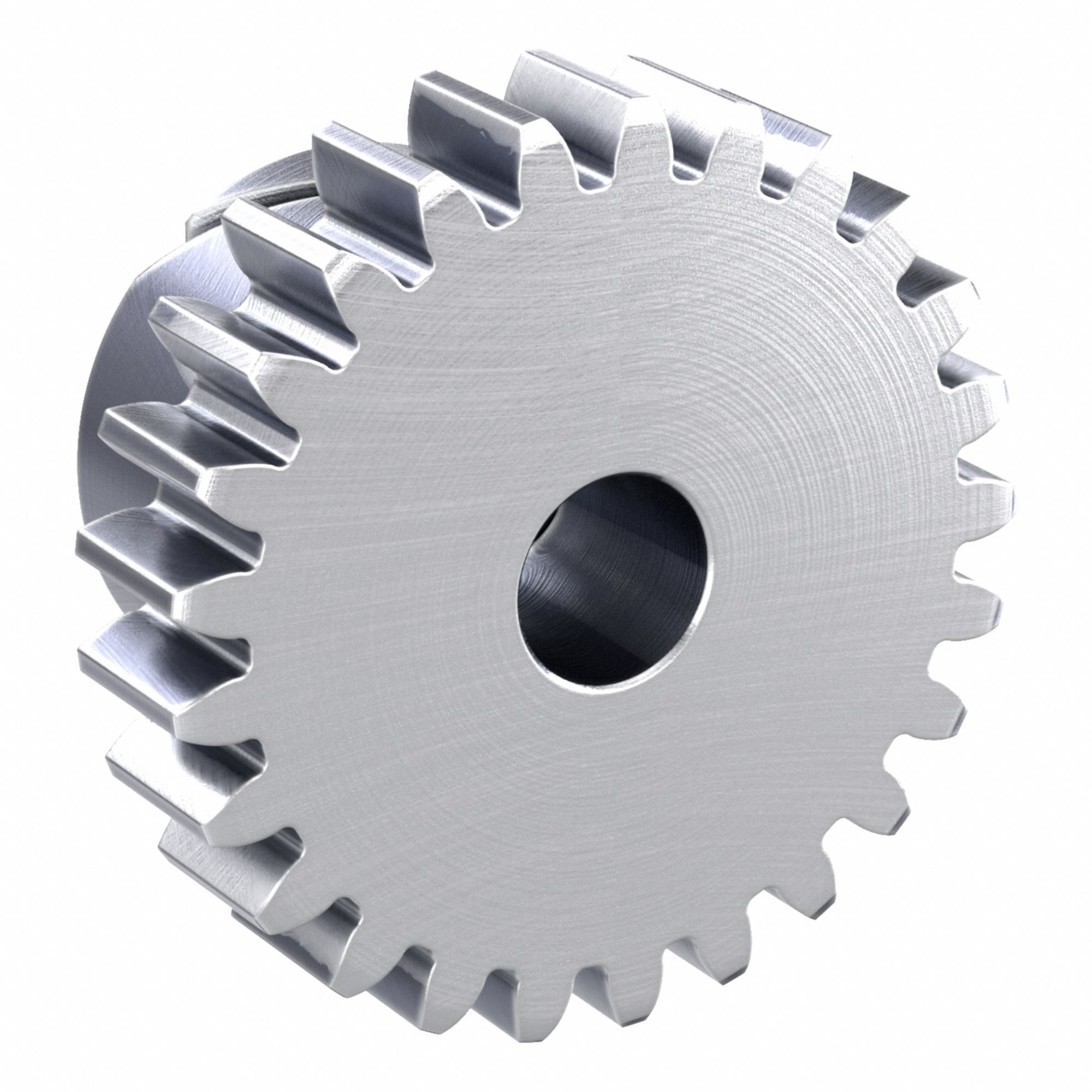 F-Loc Spur Gear: Module m 1, 25 Teeth, 6 mm Bore Dia, Stainless Steel, 20° Pressure Angle