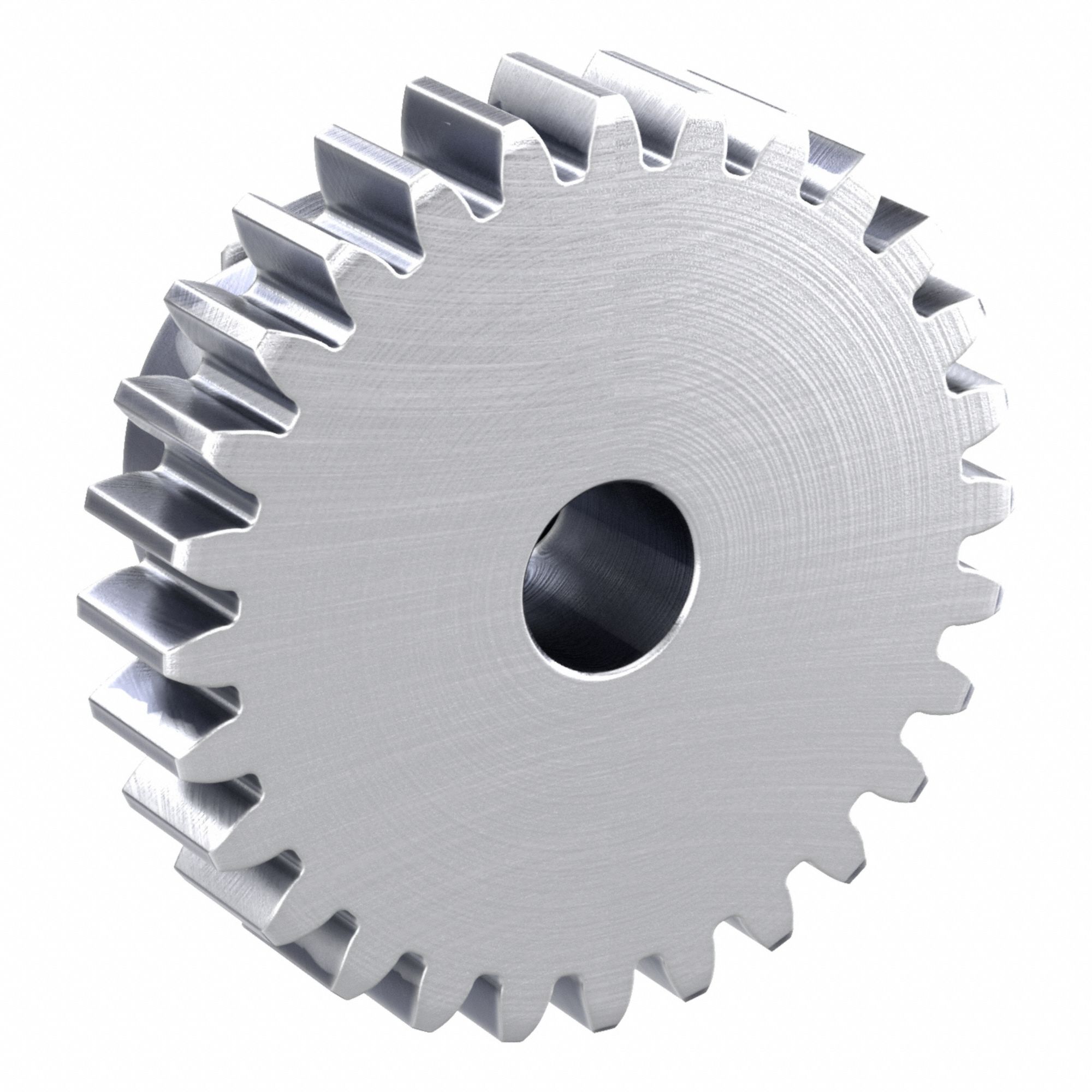 F-Loc Spur Gear: Module m 1, 28 Teeth, 6 mm Bore Dia, Stainless Steel, 20° Pressure Angle