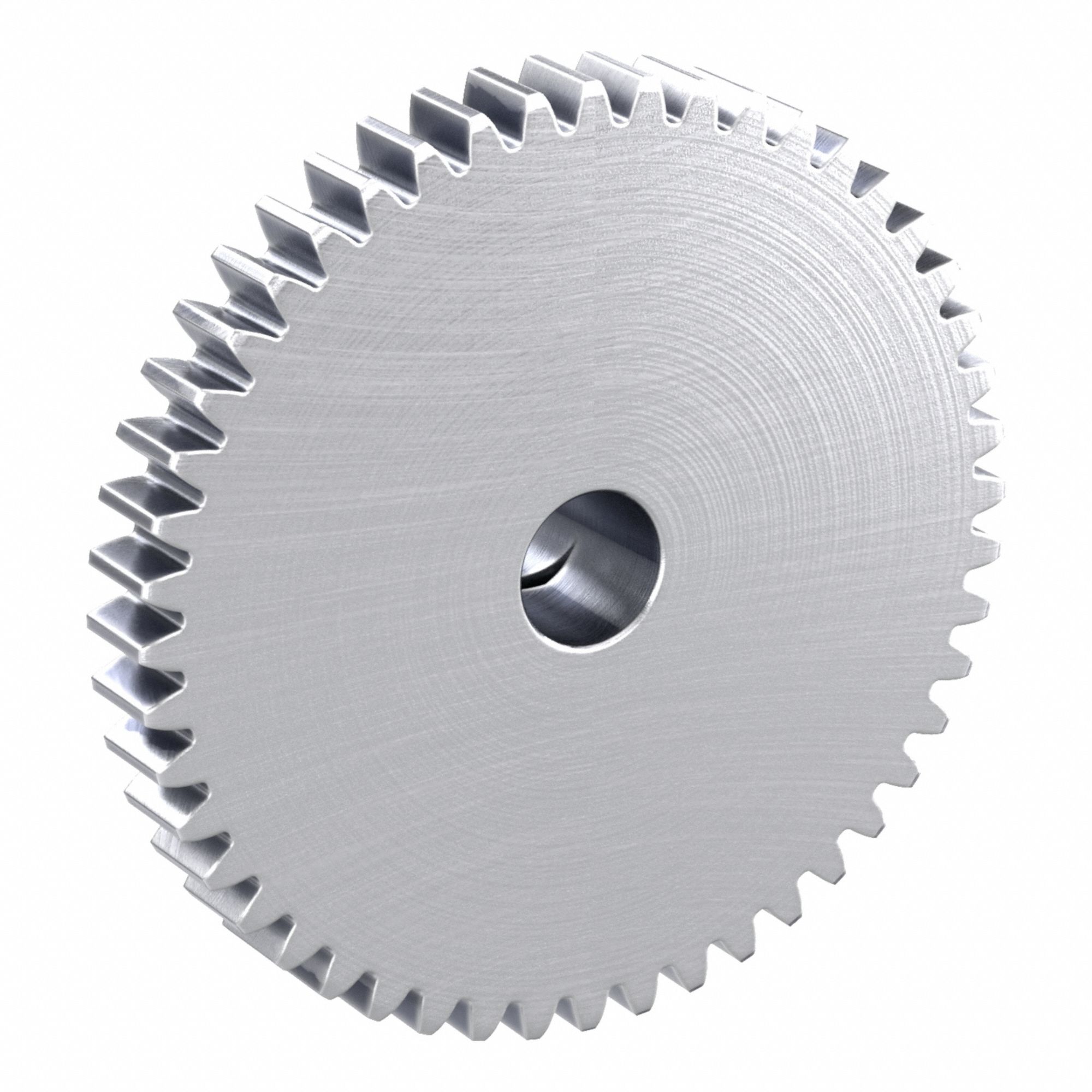 F-Loc Spur Gear: Module m 1, 48 Teeth, 8 mm Bore Dia, Stainless Steel, 20° Pressure Angle