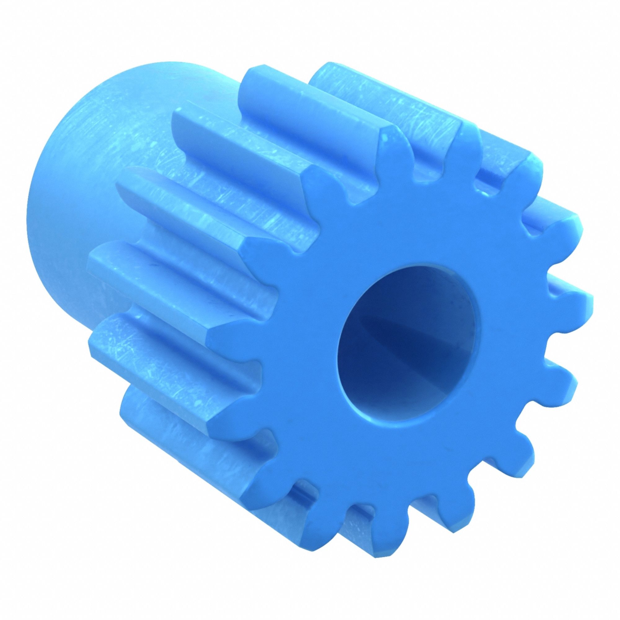 Machined Spur Gear: Module m 1, 15 Teeth, 6 mm Bore Dia, Nylon, 20° Pressure Angle, Plain Bore