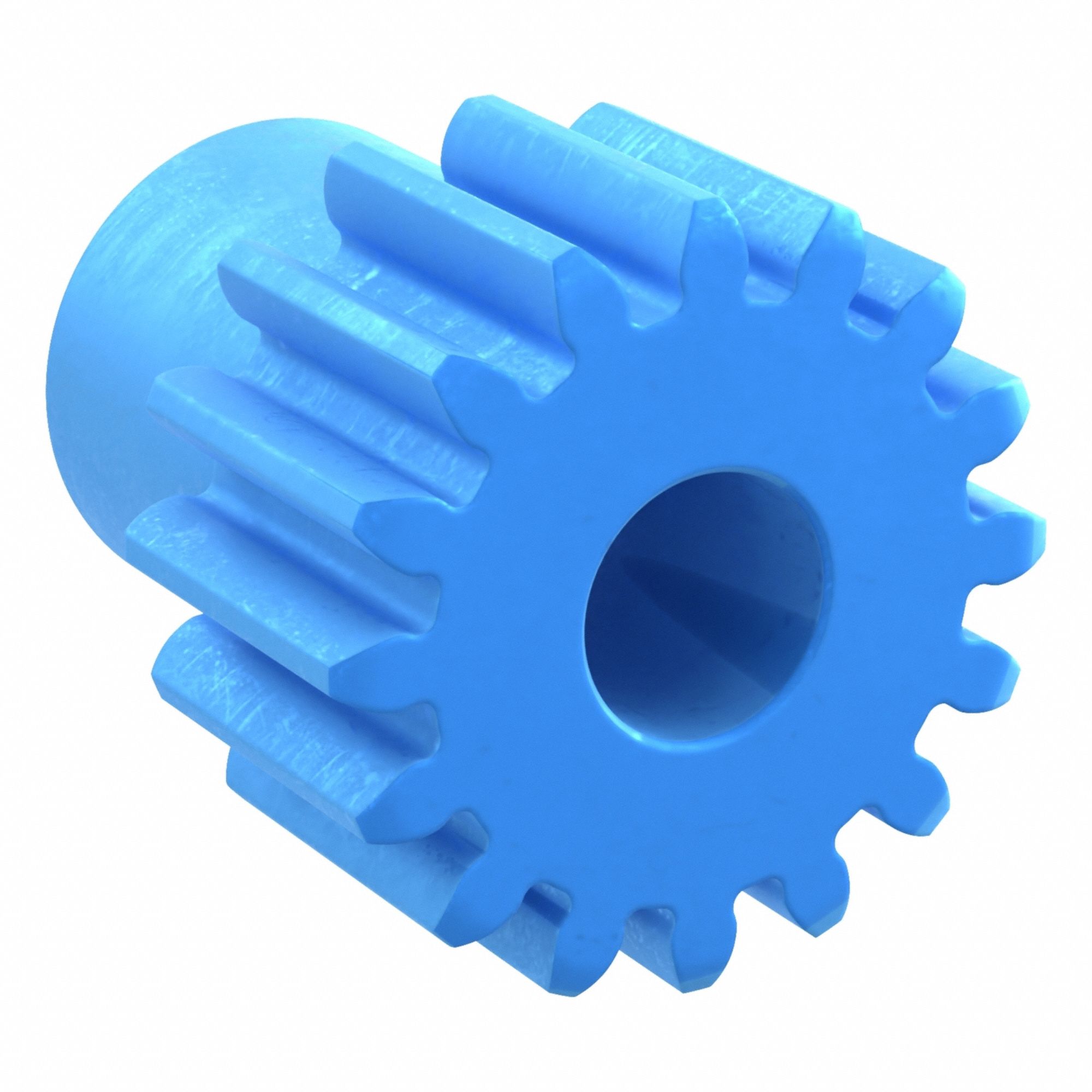 Machined Spur Gear: Module m 1, 16 Teeth, 6 mm Bore Dia, Nylon, 20° Pressure Angle, Plain Bore