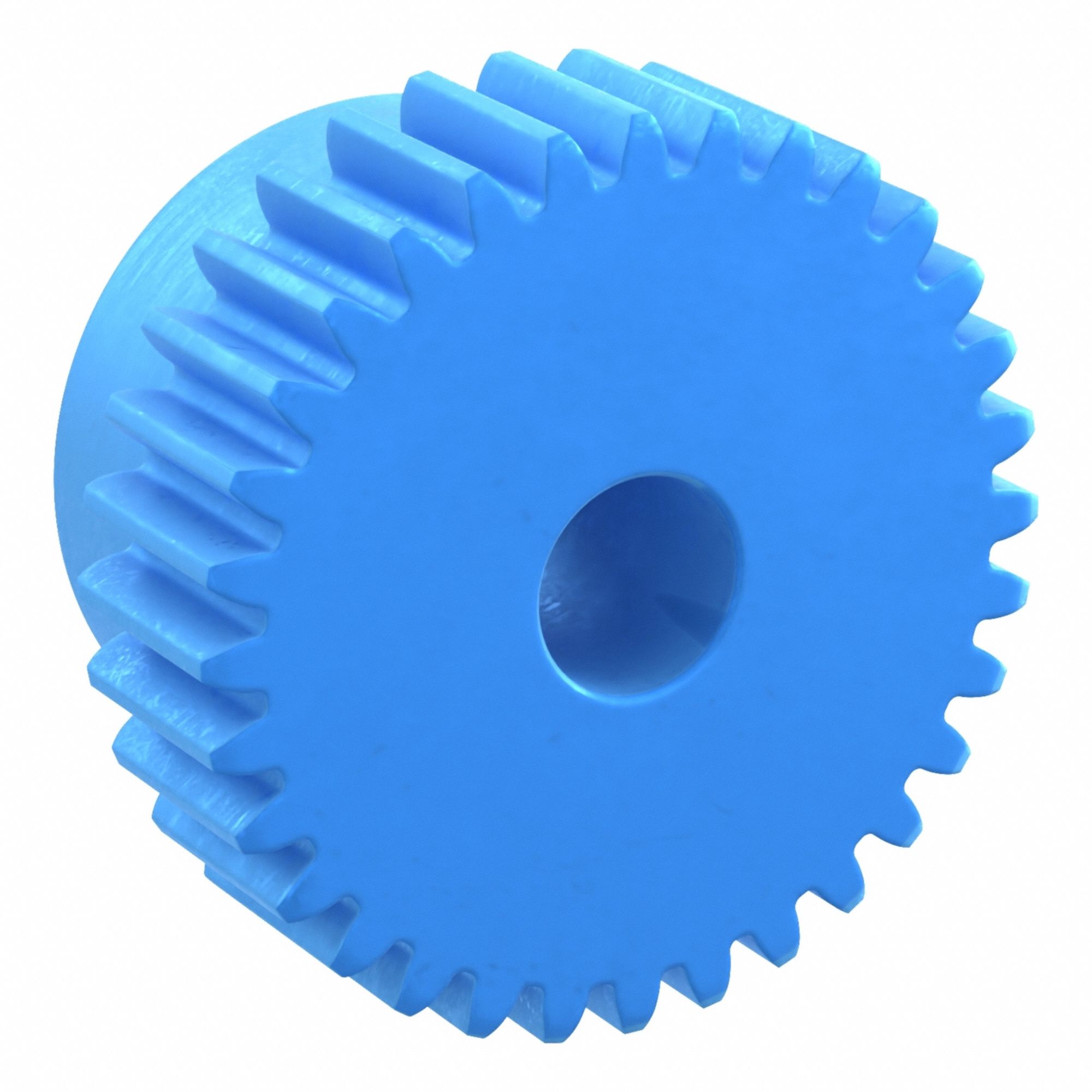 Machined Spur Gear: Module m 1, 32 Teeth, 8 mm Bore Dia, Nylon, 20° Pressure Angle, Plain Bore