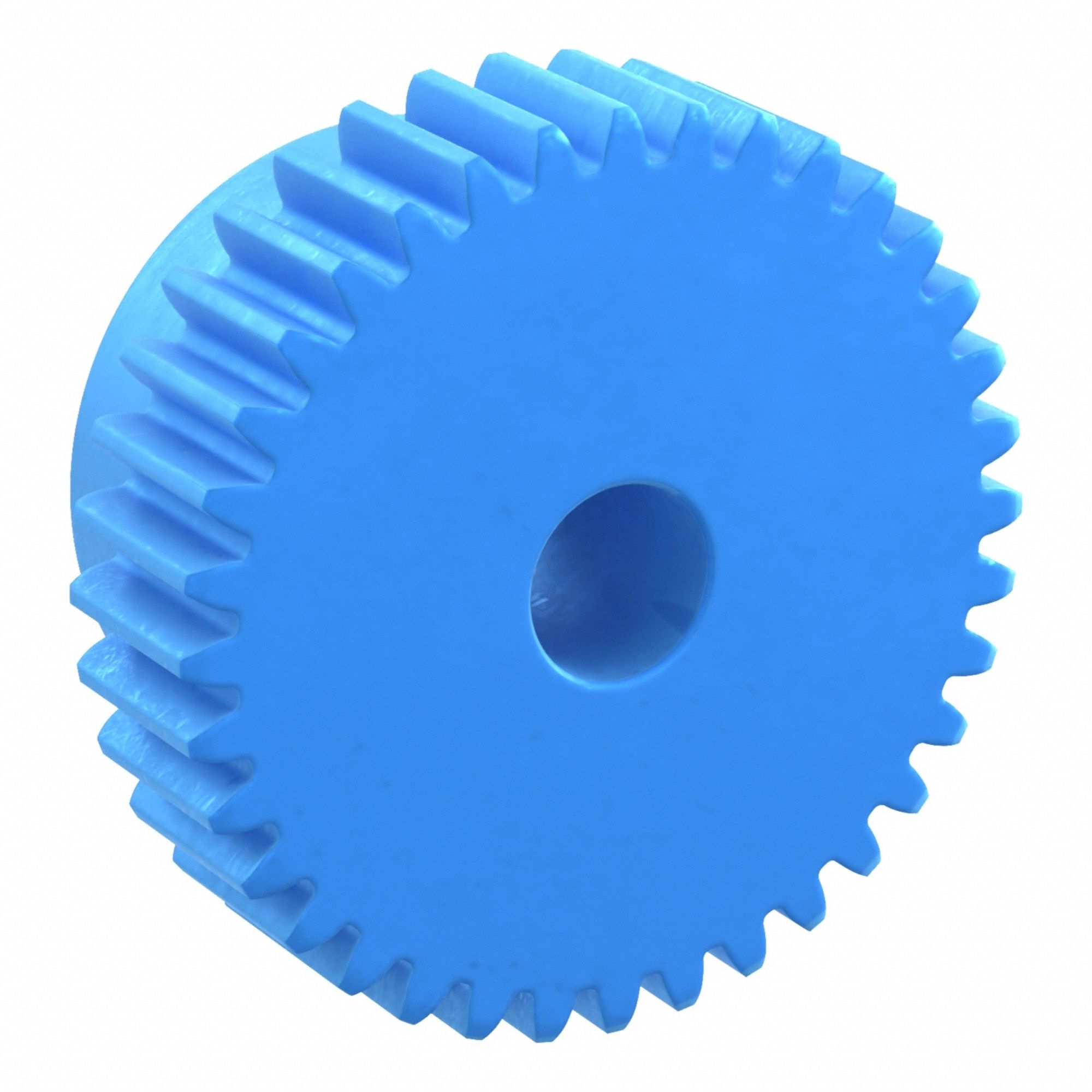 Machined Spur Gear: Module m 1, 36 Teeth, 8 mm Bore Dia, Nylon, 20° Pressure Angle, Plain Bore