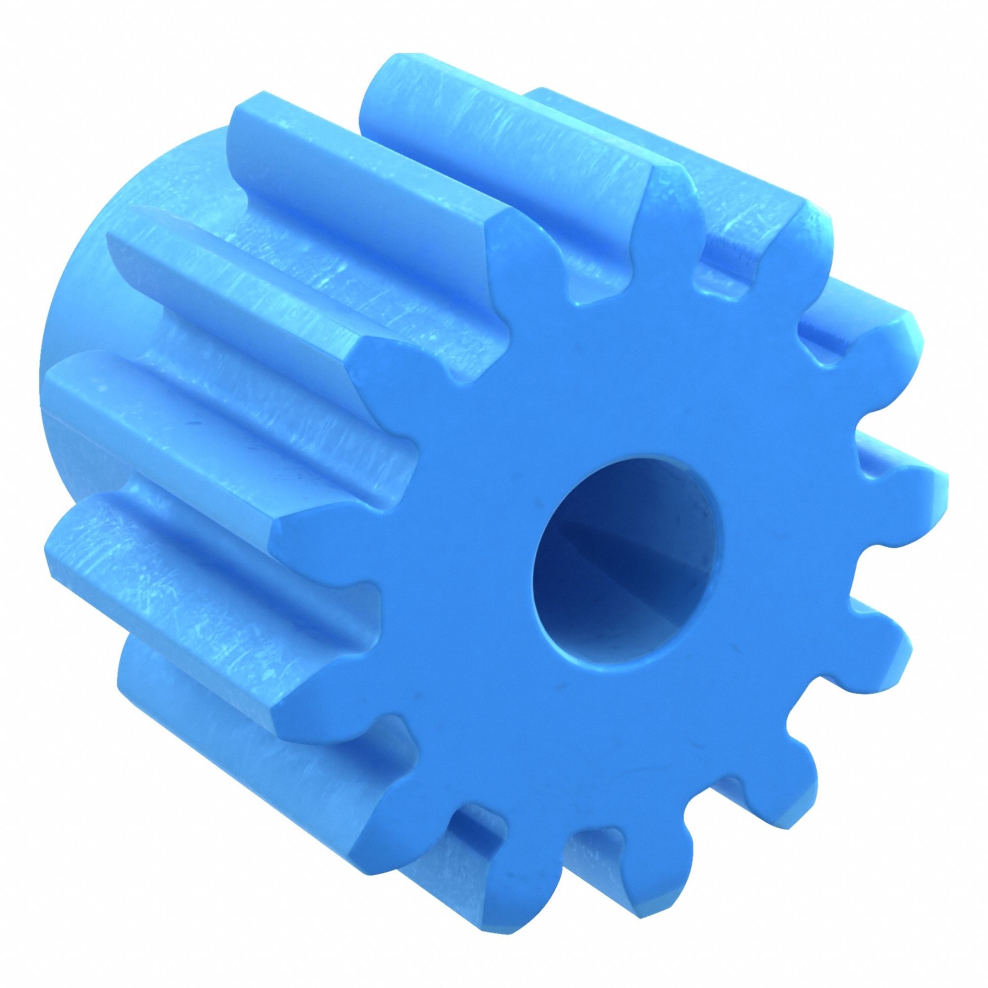 Machined Spur Gear: Module m 2.5, 13 Teeth, 10 mm Bore Dia, Nylon, 20° Pressure Angle, Plain Bore