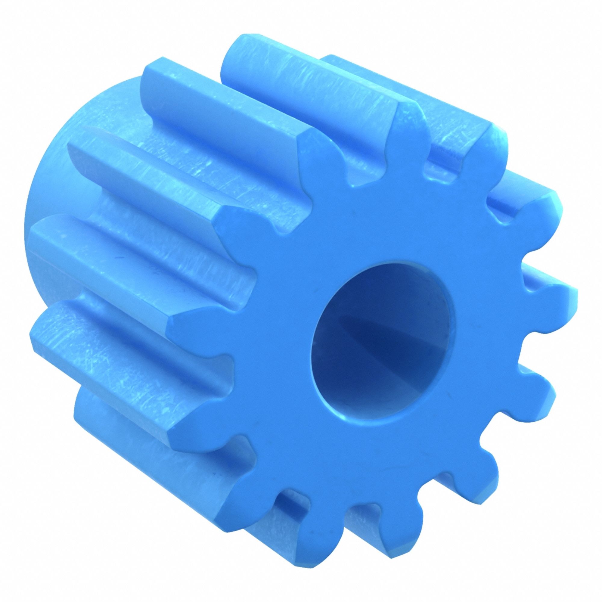 Machined Spur Gear: Module m 2, 13 Teeth, 10 mm Bore Dia, Nylon, 20° Pressure Angle, Plain Bore