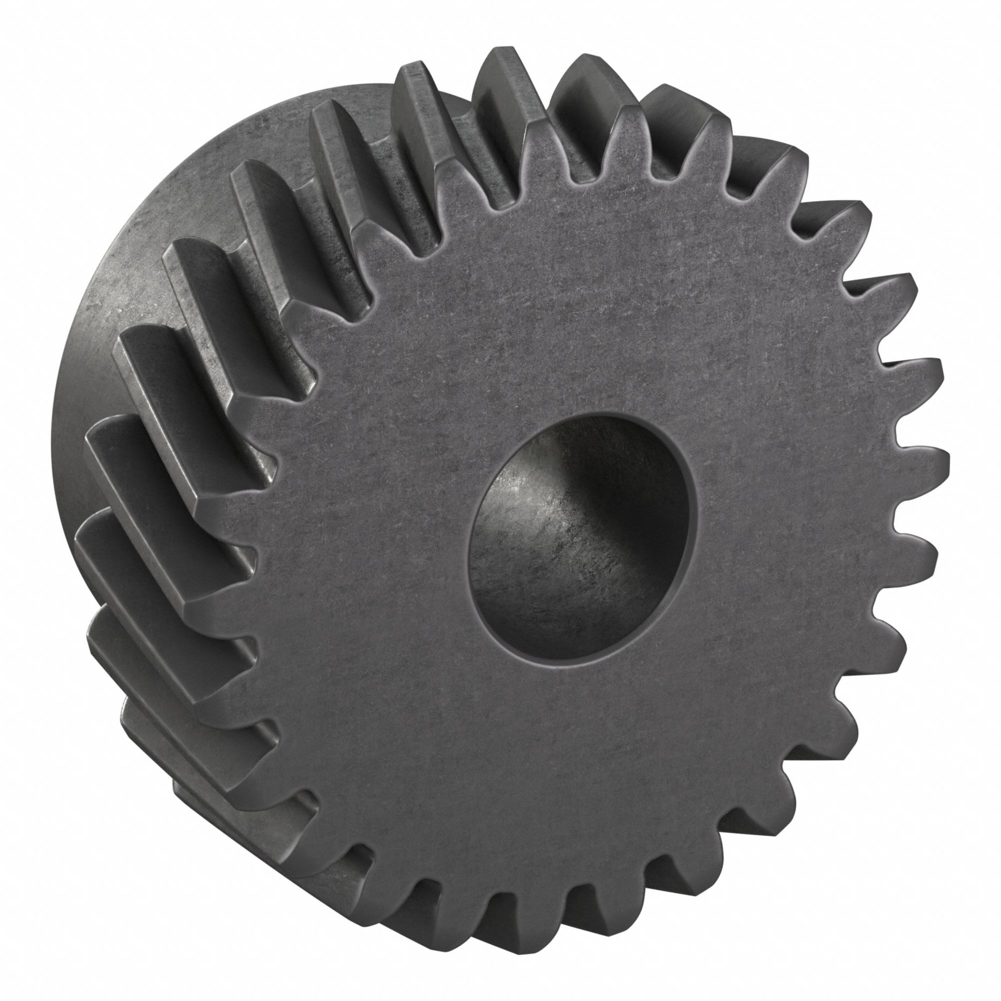 Ground Helical Gear: Right Hand, Module m 1.5, Black Oxide-Coated Except Teeth, 26 Teeth