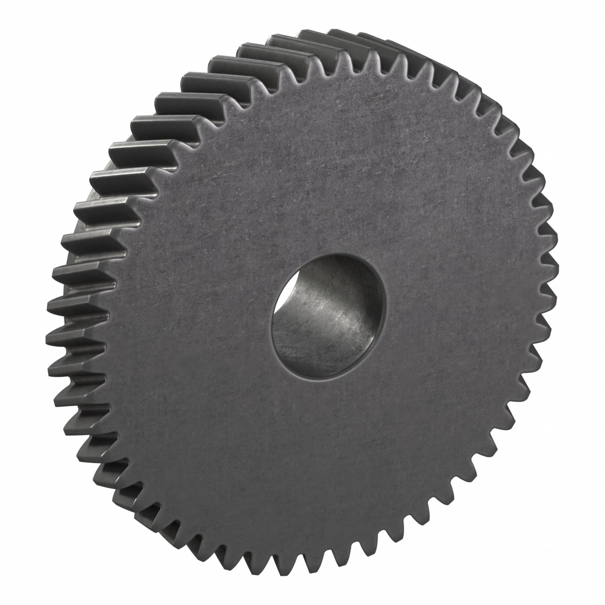 Ground Helical Gear: Left Hand, Module m 1.5, Black Oxide-Coated Except Teeth, 50 Teeth