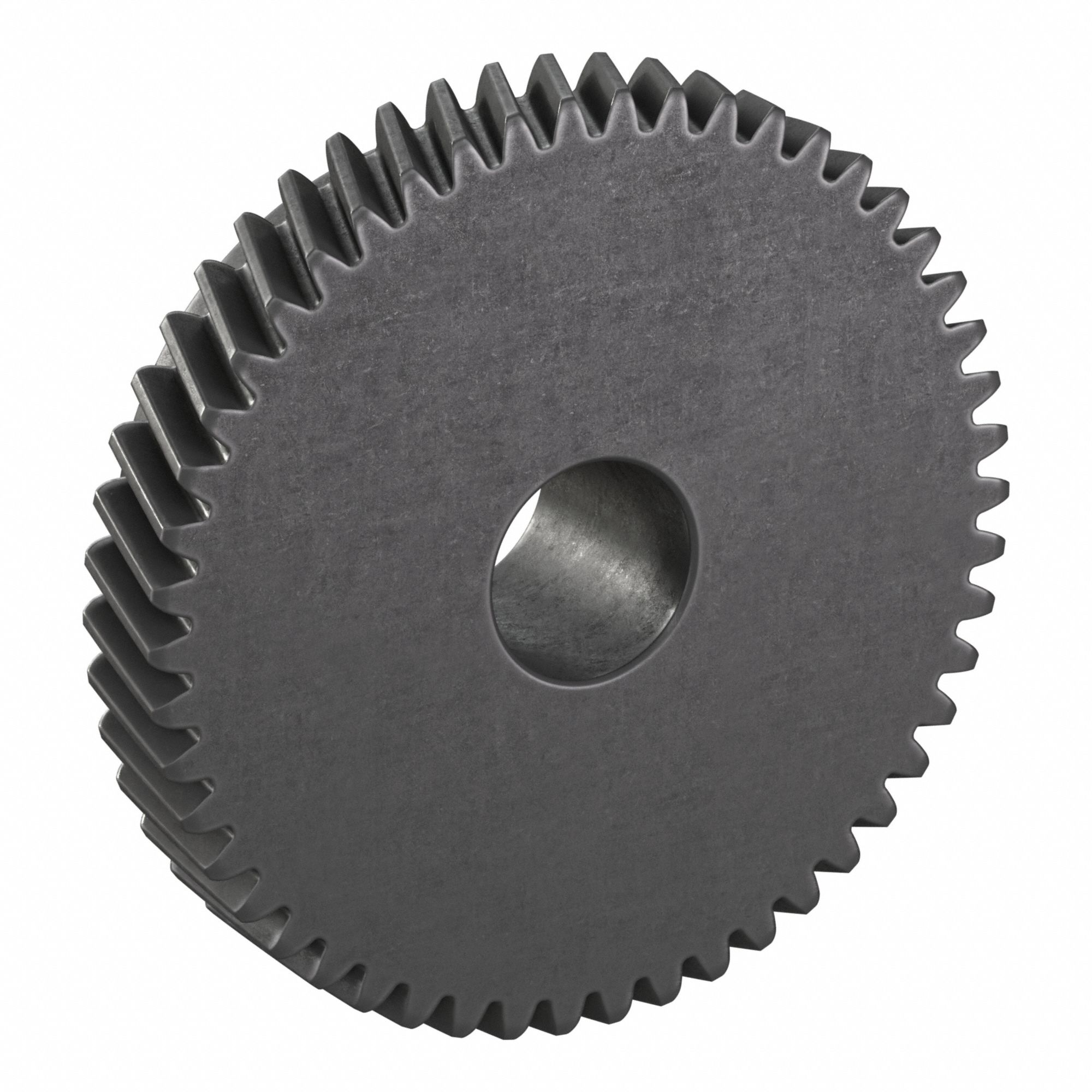 Ground Helical Gear: Right Hand, Module m 1.5, Black Oxide-Coated Except Teeth, 50 Teeth