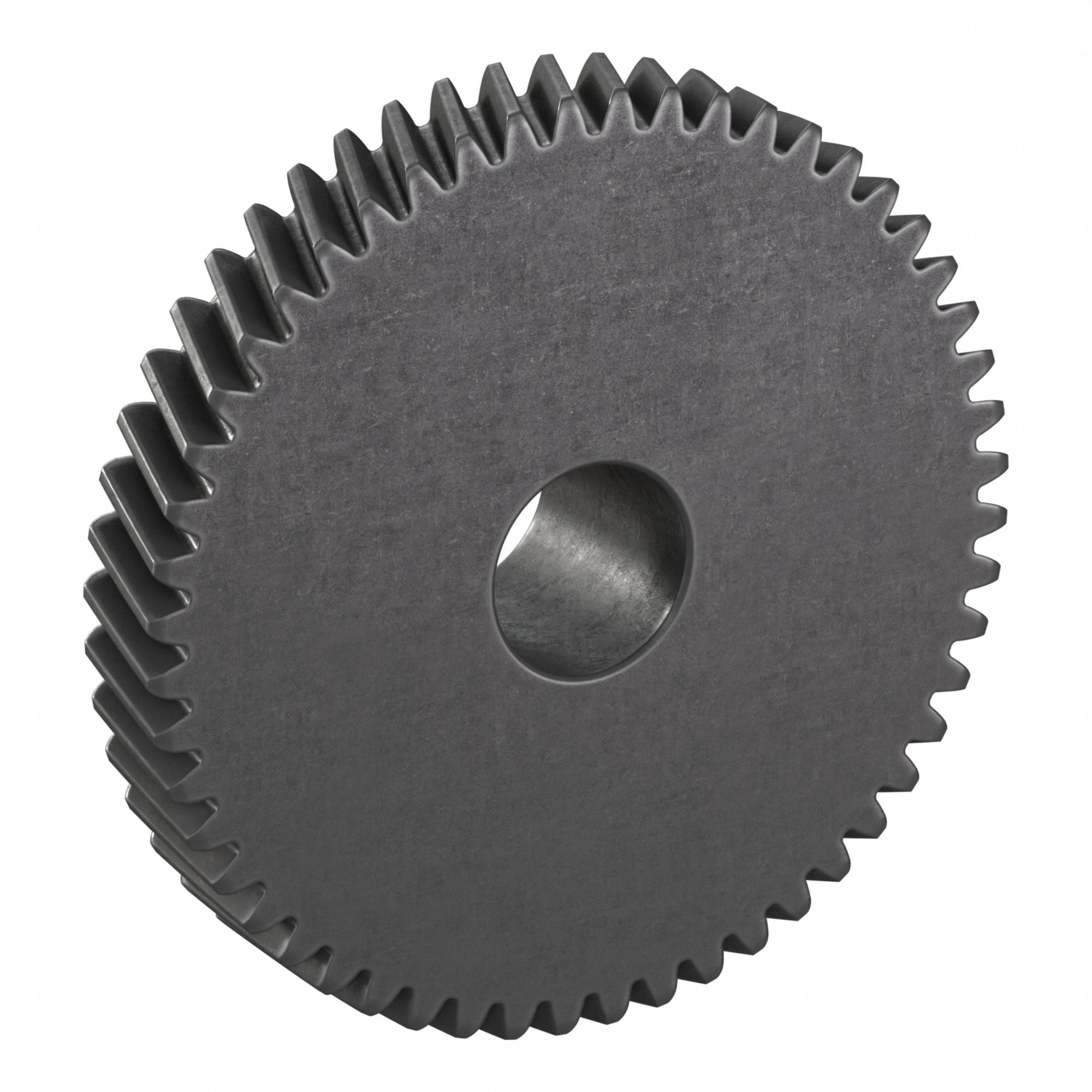 Ground Helical Gear: Right Hand, Module m 1.5, Black Oxide-Coated Except Teeth, 52 Teeth