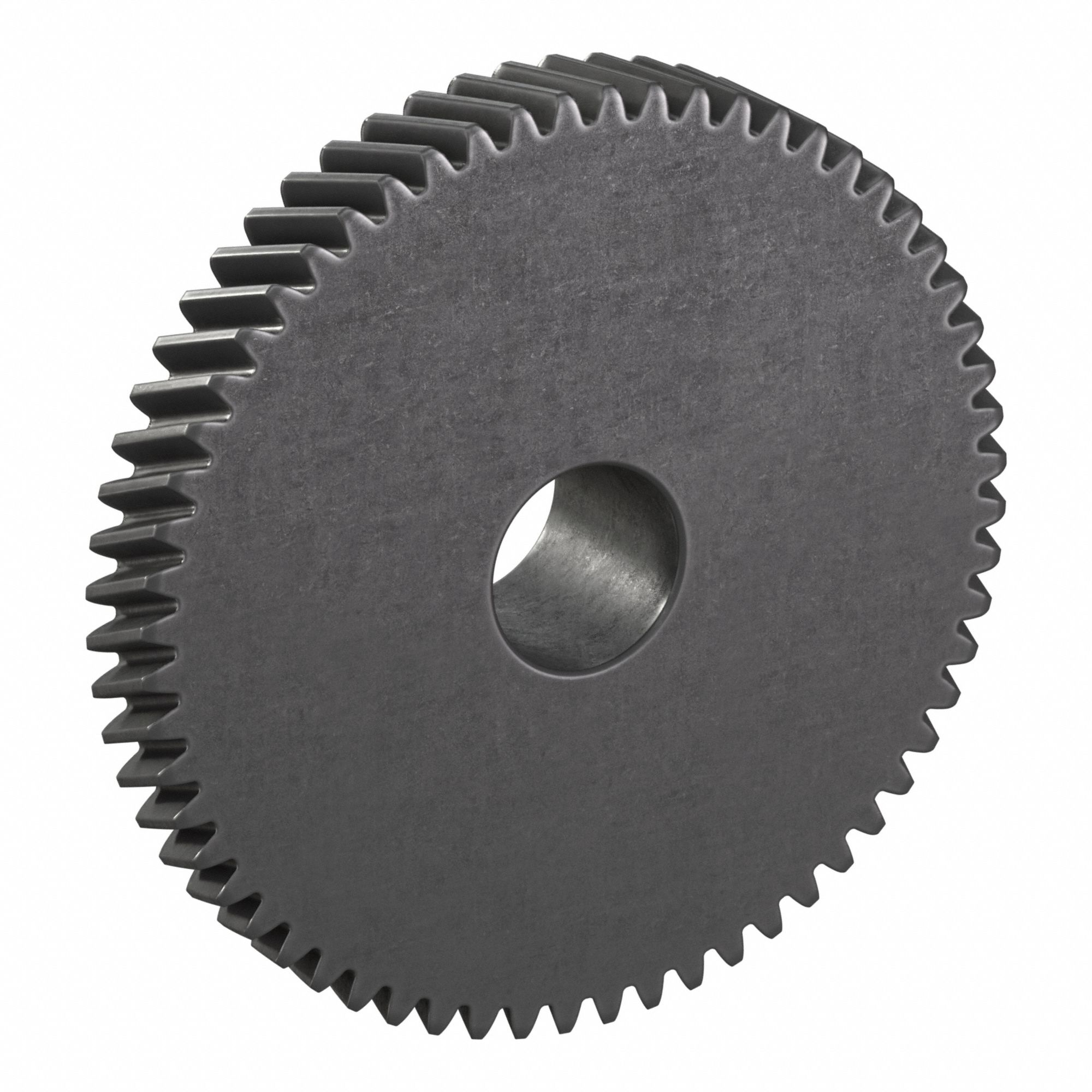 Ground Helical Gear: Left Hand, Module m 1.5, Black Oxide-Coated Except Teeth, 60 Teeth