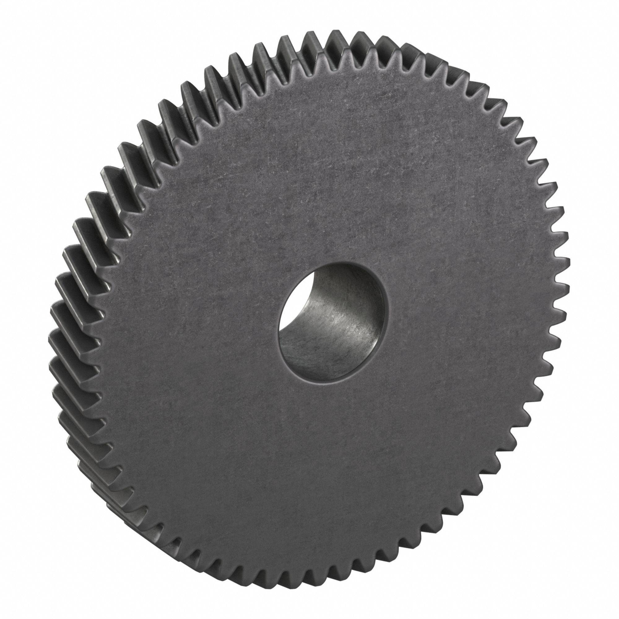 Ground Helical Gear: Right Hand, Module m 1.5, Black Oxide-Coated Except Teeth, 60 Teeth