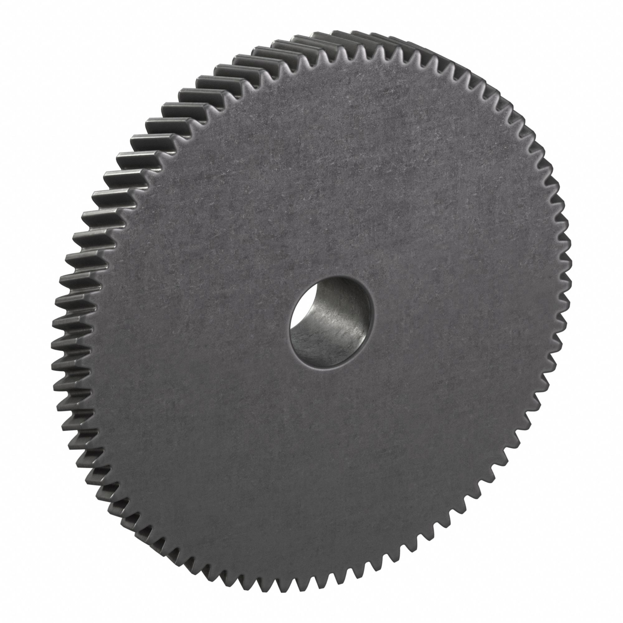 Ground Helical Gear: Left Hand, Module m 1.5, Black Oxide-Coated Except Teeth, 80 Teeth