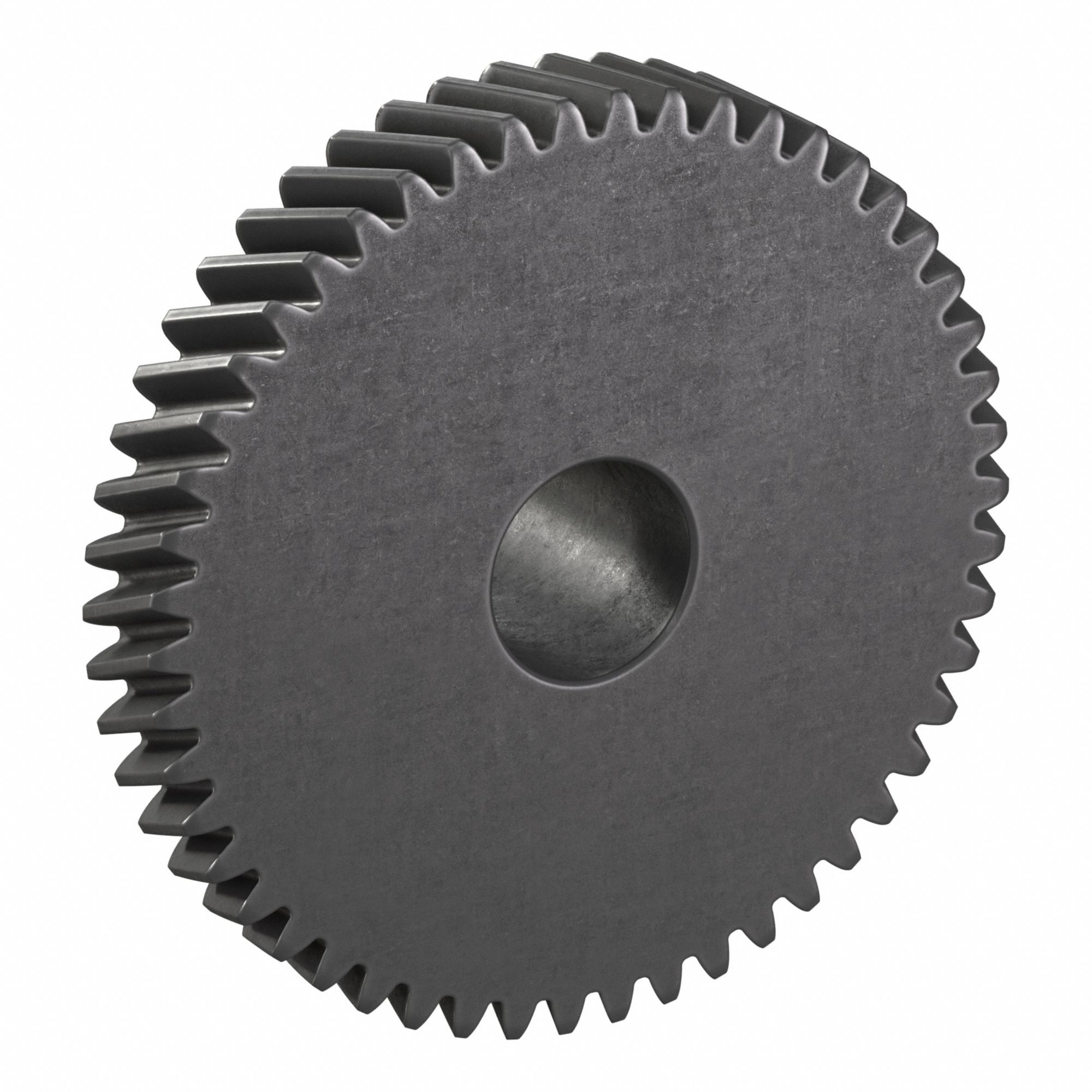 Ground Helical Gear: Left Hand, Module m 1, Black Oxide-Coated Except Teeth, 50 Teeth