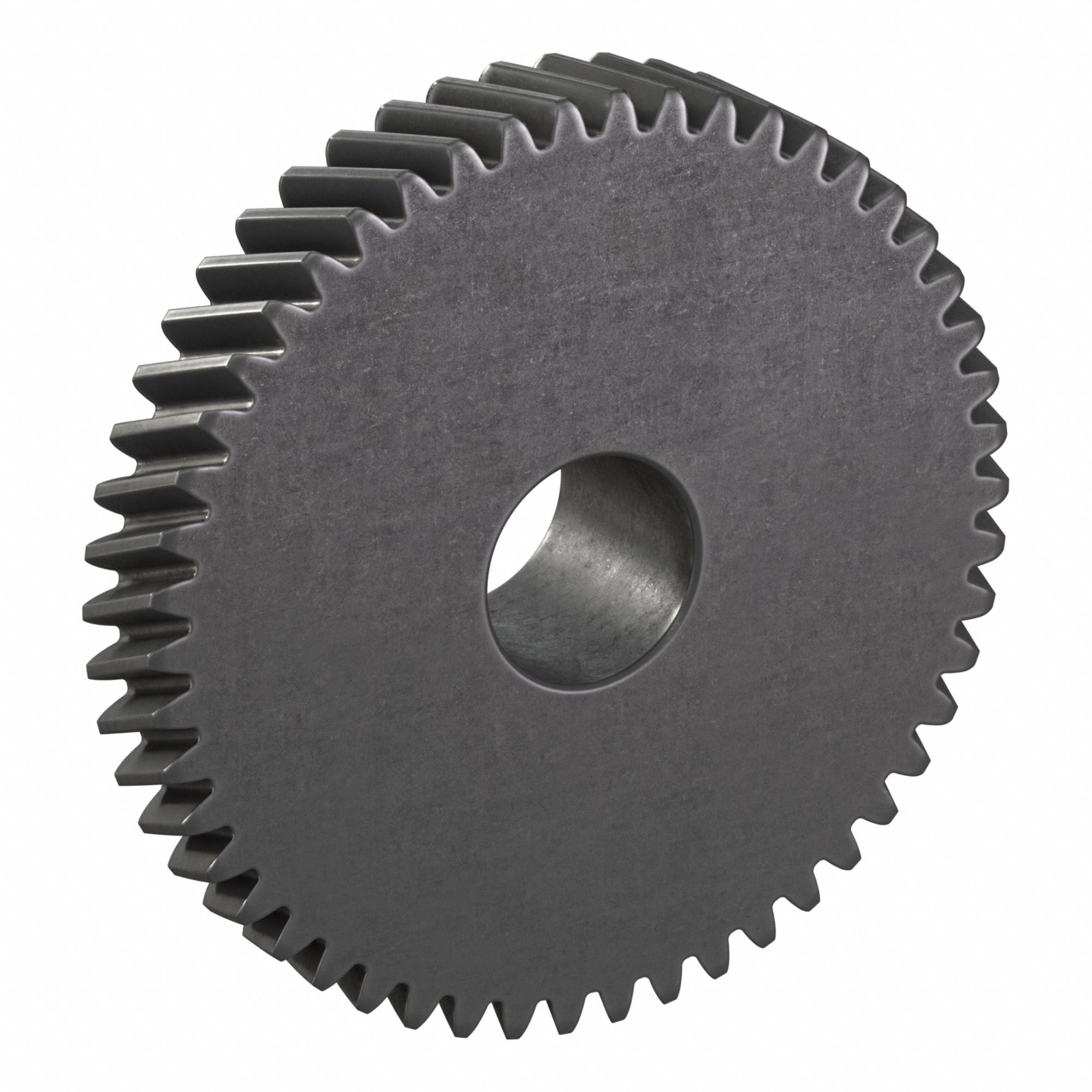 Ground Helical Gear: Left Hand, Module m 2, Black Oxide-Coated Except Teeth, 50 Teeth