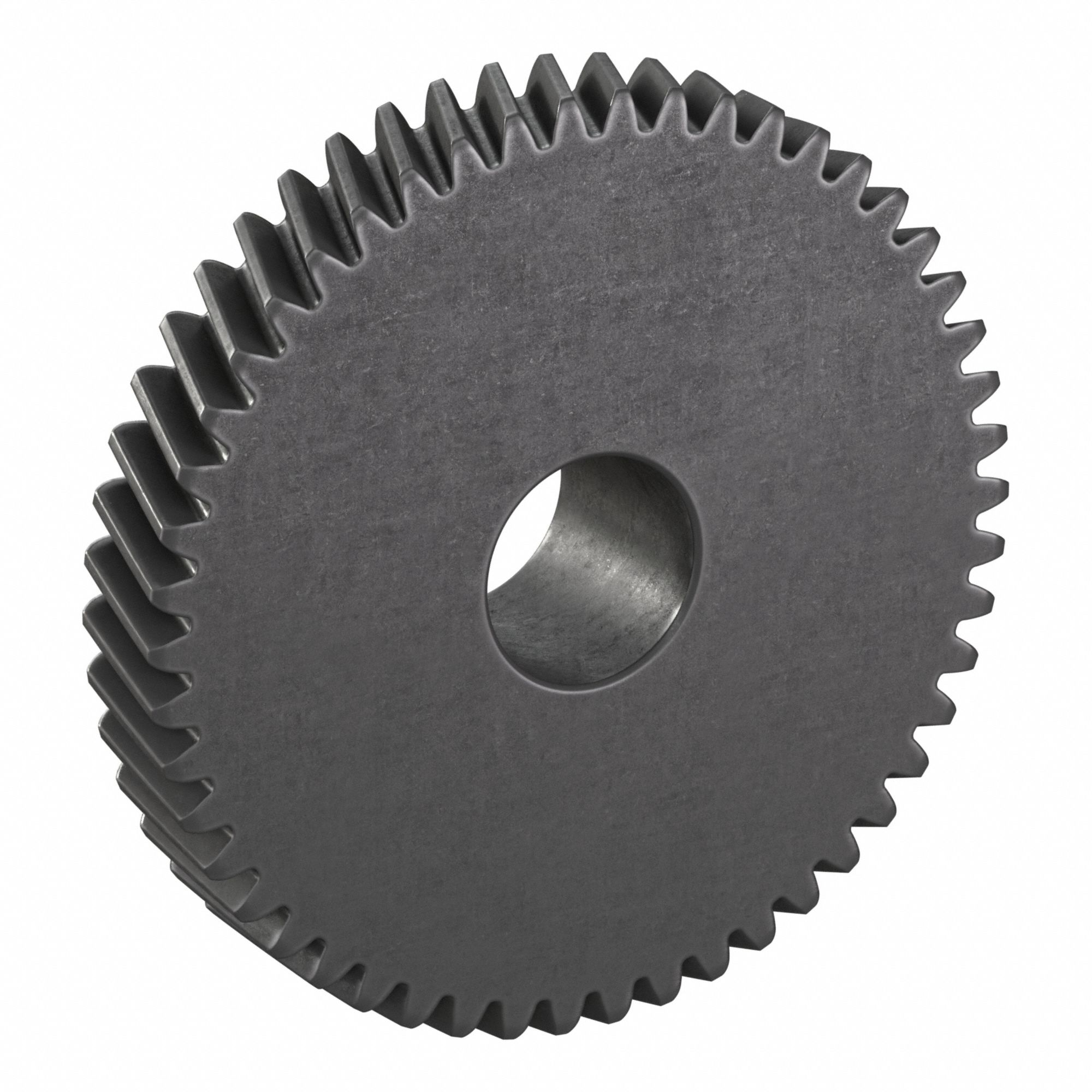 Ground Helical Gear: Right Hand, Module m 2, Black Oxide-Coated Except Teeth, 50 Teeth