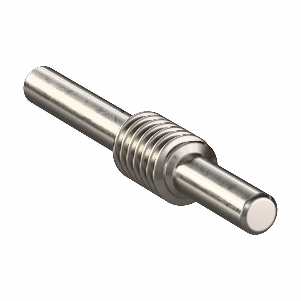 Ground & Machined Worm: Right Hand, 1 Starts, Module m 0.8, Steel, 8 mm Shaft Dia