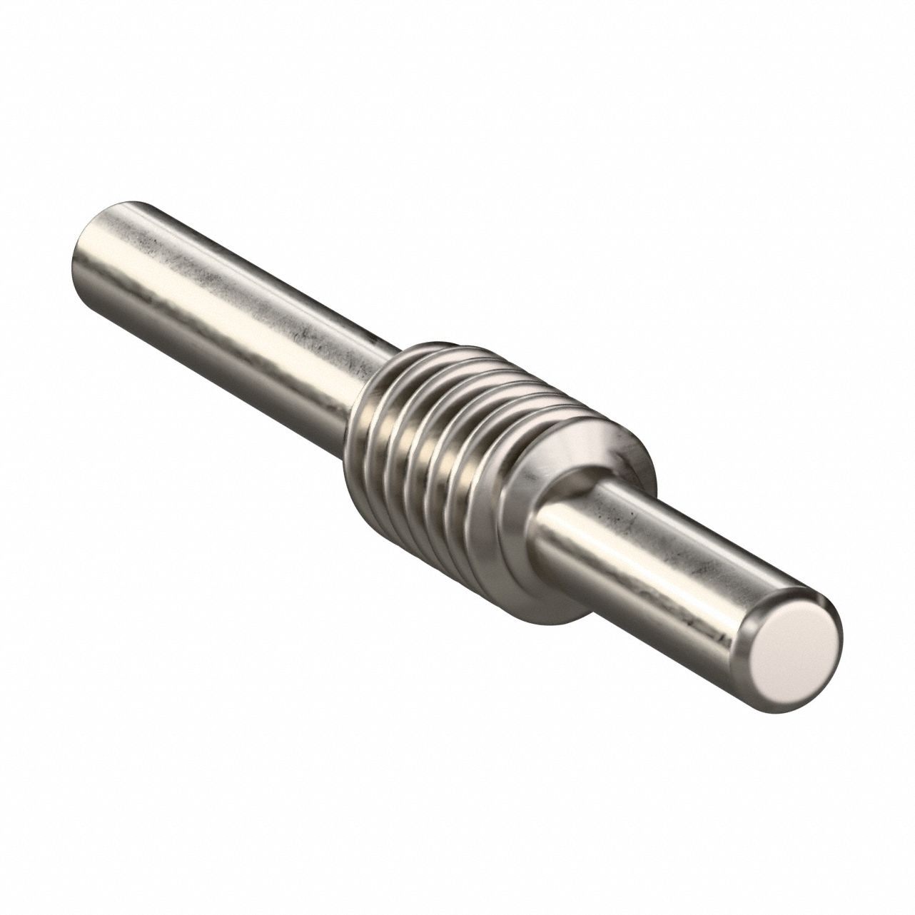 Ground & Machined Worm: Right Hand, 2 Starts, Module m 0.8, Steel, 8 mm Shaft Dia