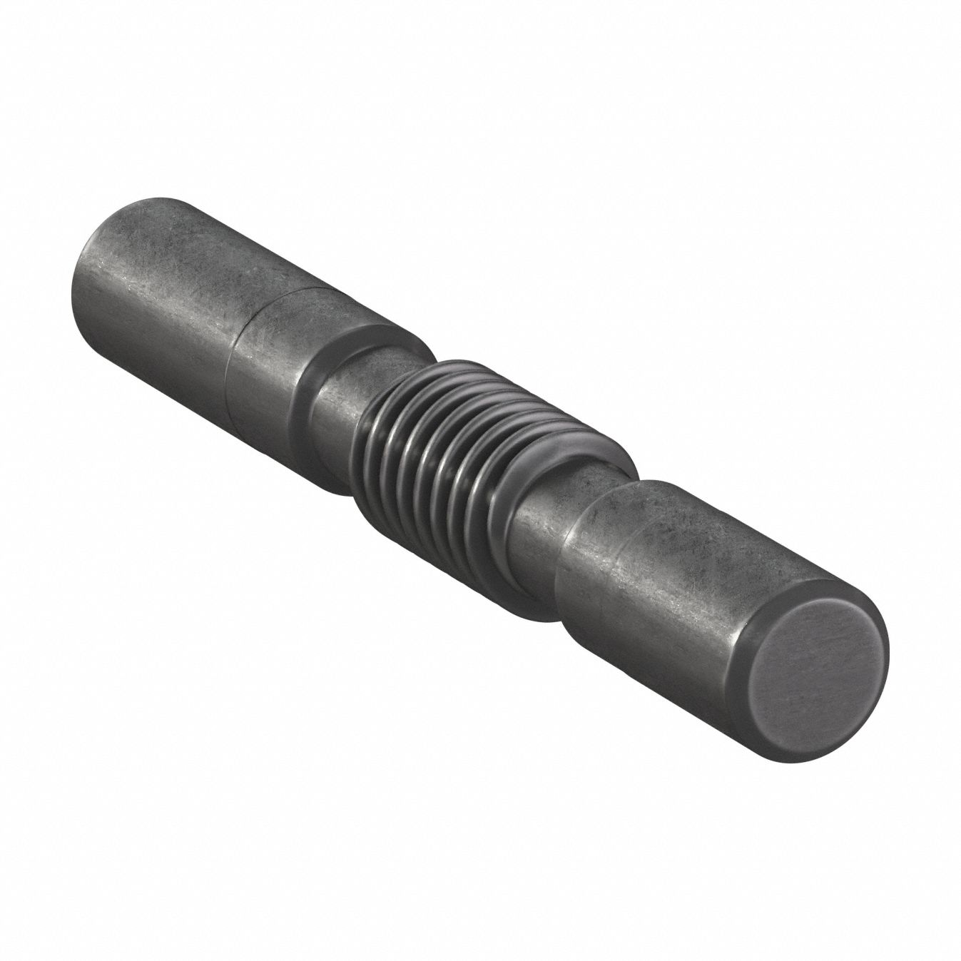 Ground & Machined Worm: Right Hand, 2 Starts, Module m 1.5, Black Oxide Steel, 26.2 mm Shaft Dia