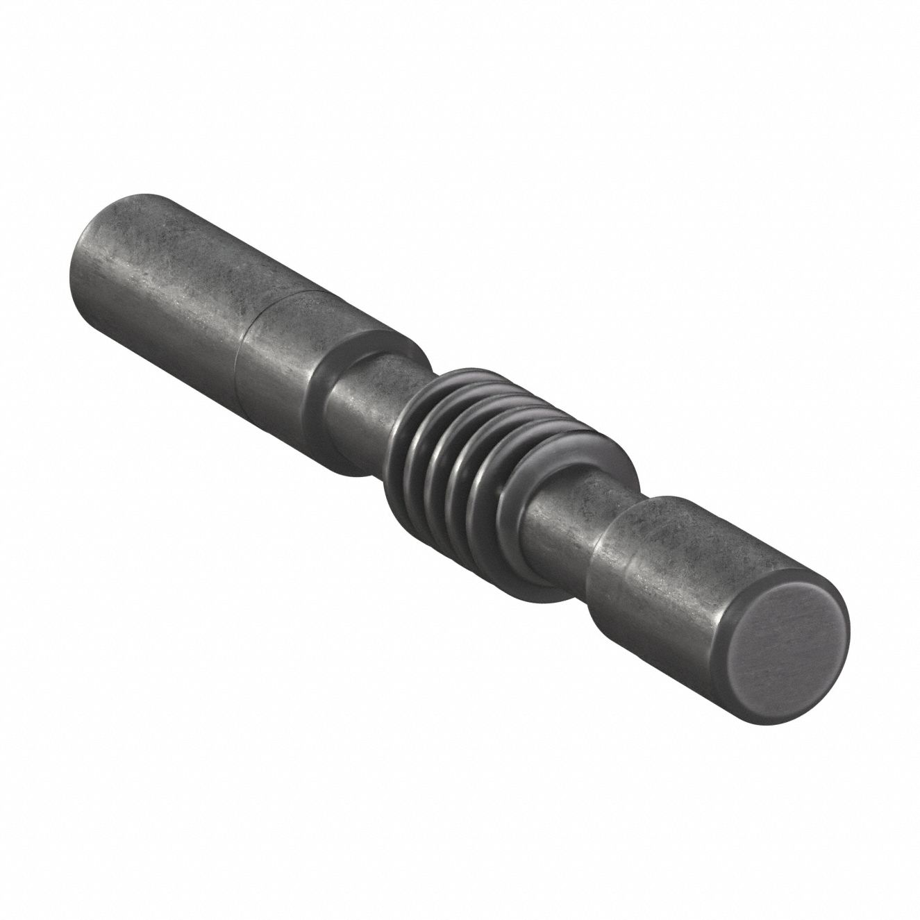 Ground & Machined Worm: Right Hand, 1 Starts, Module m 2.5, Black Oxide Steel, 30.2 mm Shaft Dia