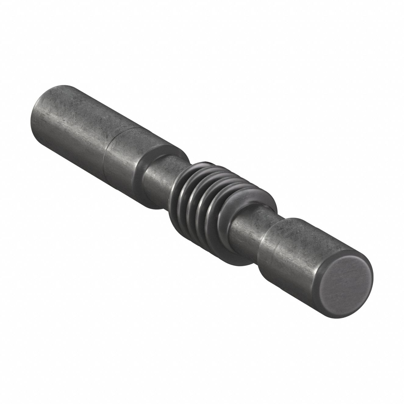 Ground & Machined Worm: Right Hand, 2 Starts, Module m 2.5, Black Oxide Steel, 30.2 mm Shaft Dia