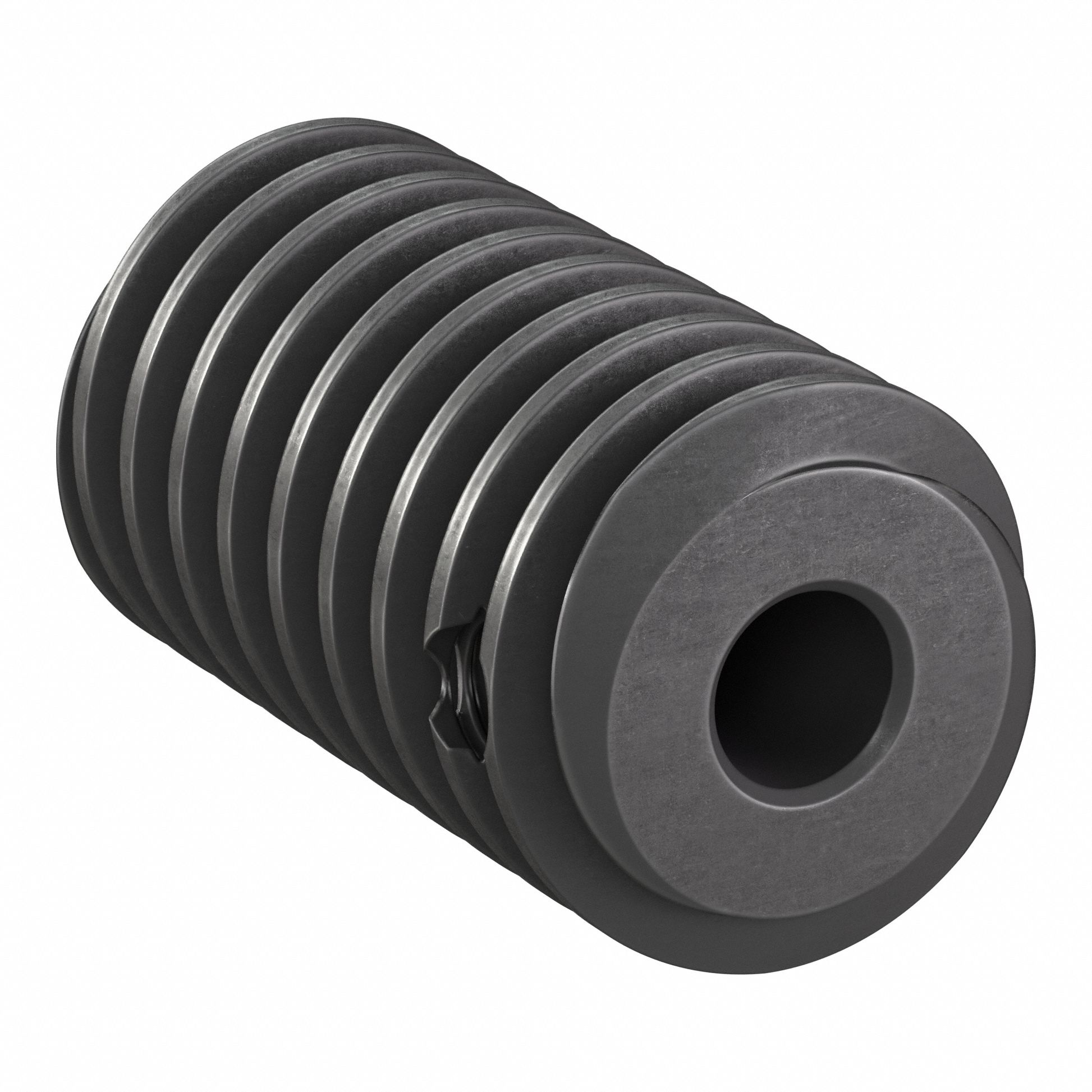 Ground & Machined Worm: Right Hand, 2 Starts, Module m 1, Black Oxide Steel