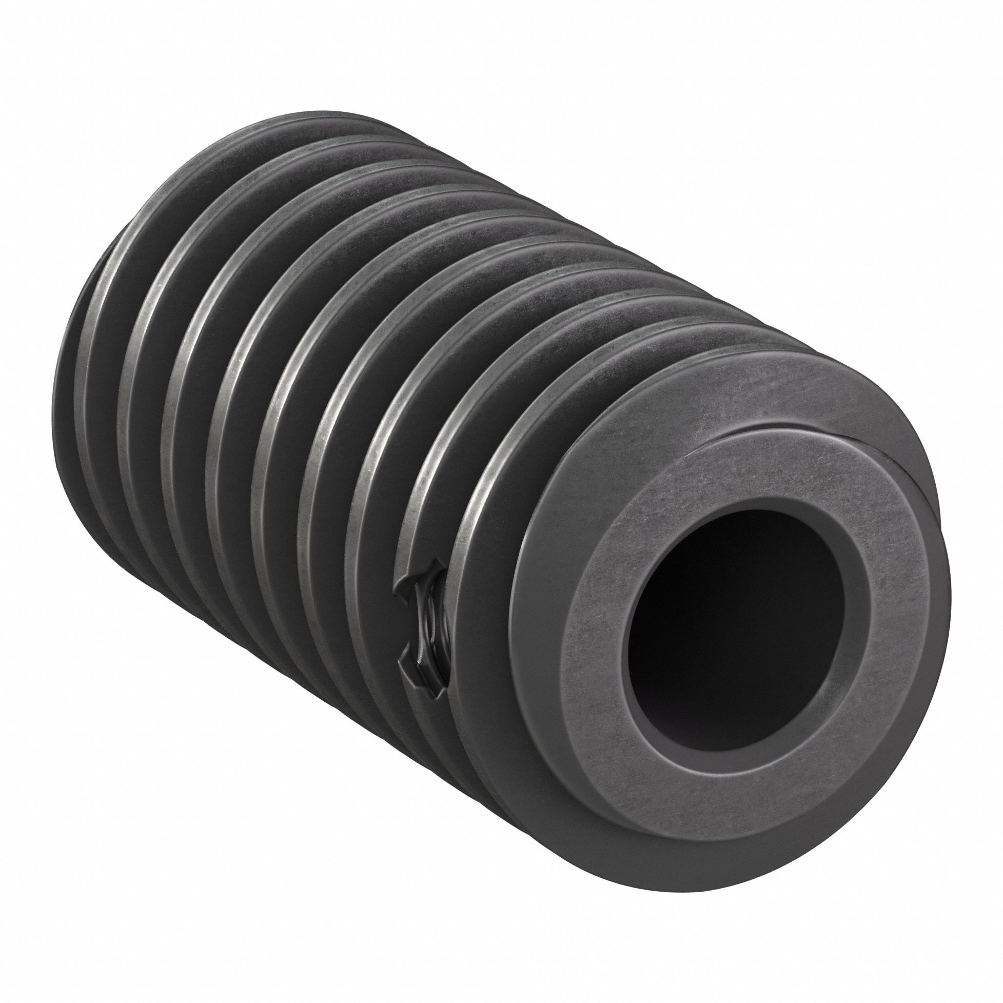 Ground & Machined Worm: Right Hand, 2 Starts, Module m 1, Black Oxide Steel, KHK W 001 Grade 2