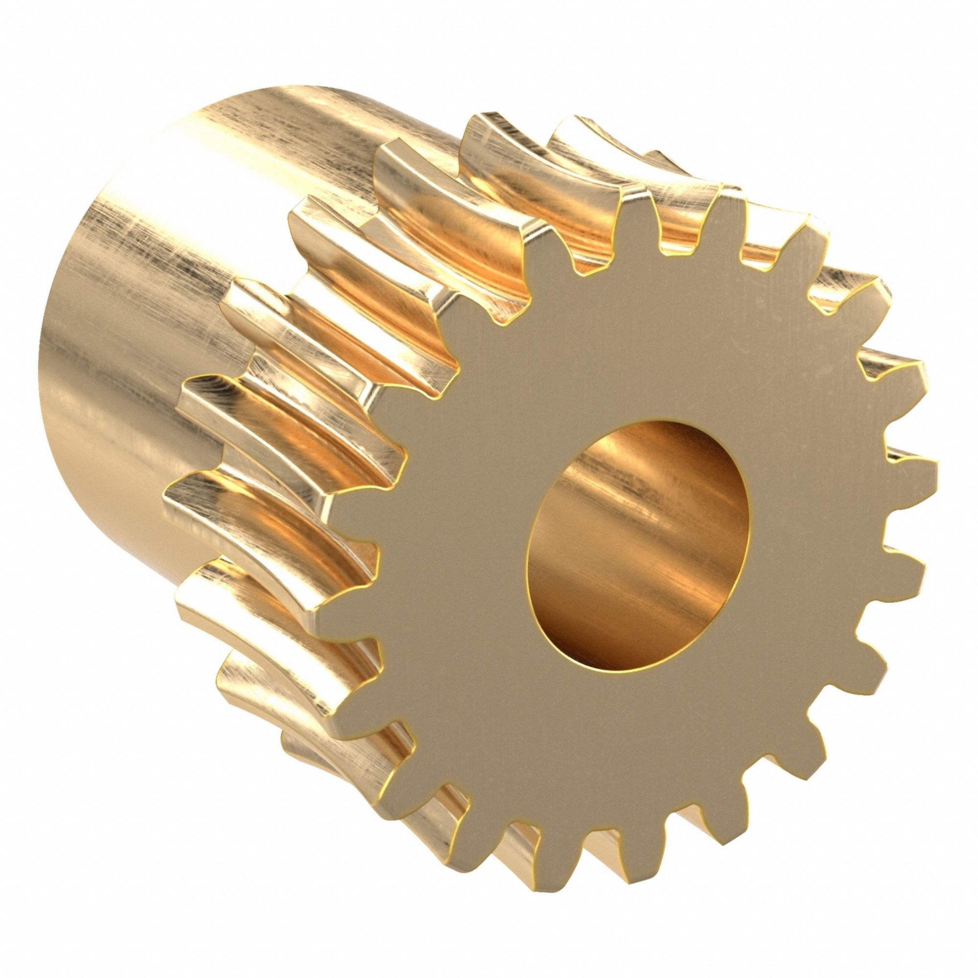 Worm Wheel: Reduction Ratio 20, Module m 0.5, Right Hand, 20° Pressure Angle, Aluminum Bronze
