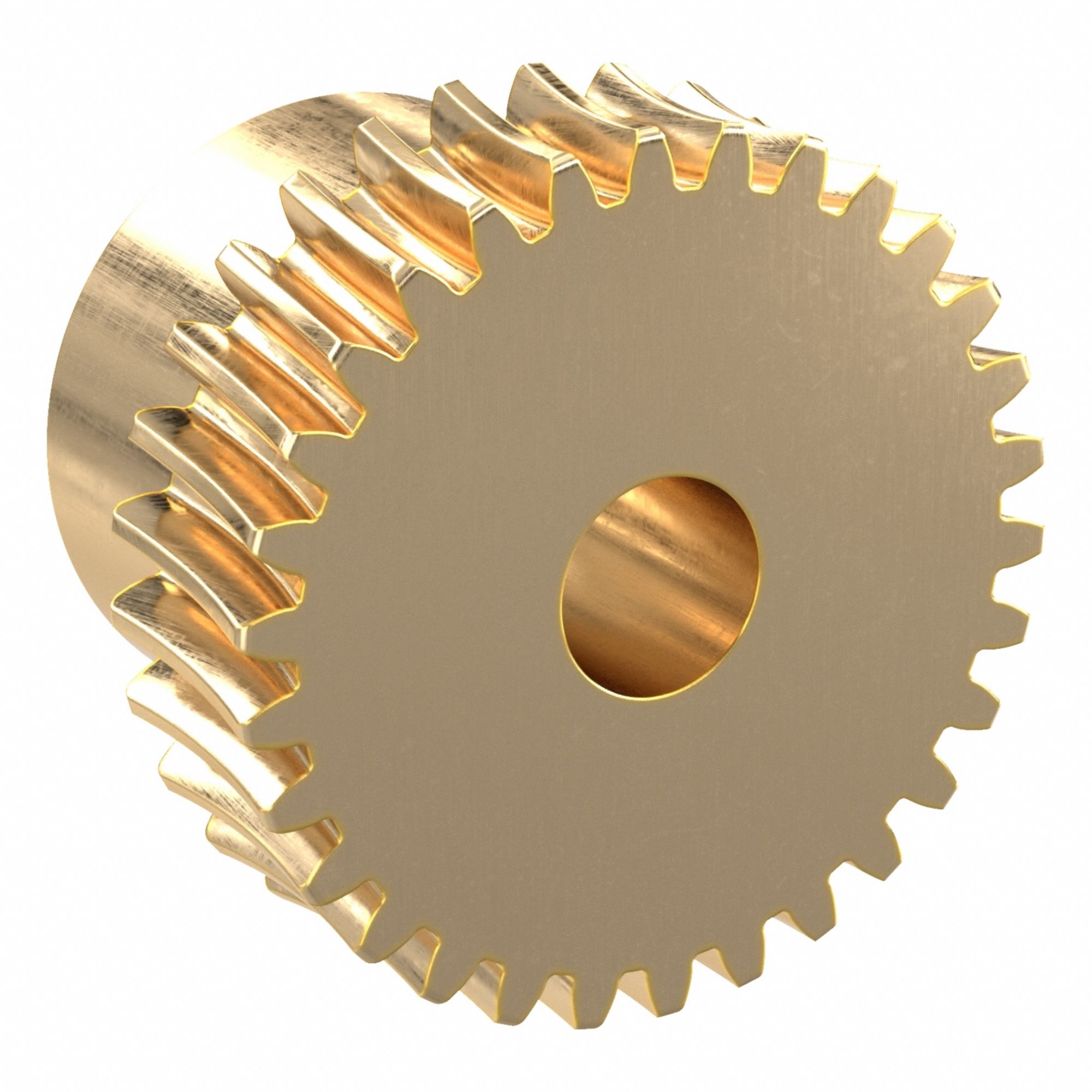Worm Wheel: Reduction Ratio 15, Module m 0.5, Right Hand, 20° Pressure Angle, Aluminum Bronze