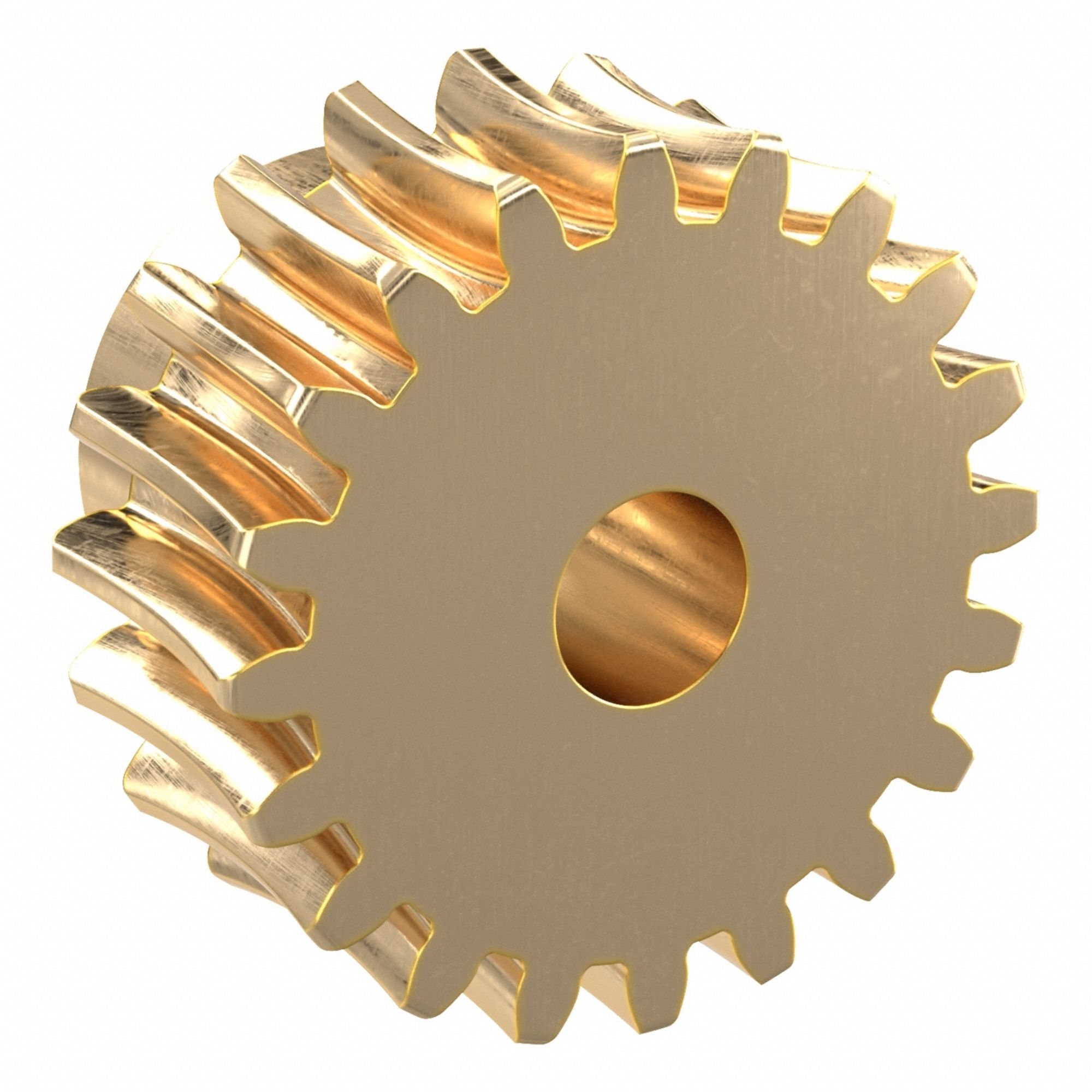 Worm Wheel: Reduction Ratio 20, Module m 1.5, Right Hand, 20° Pressure Angle, Aluminum Bronze