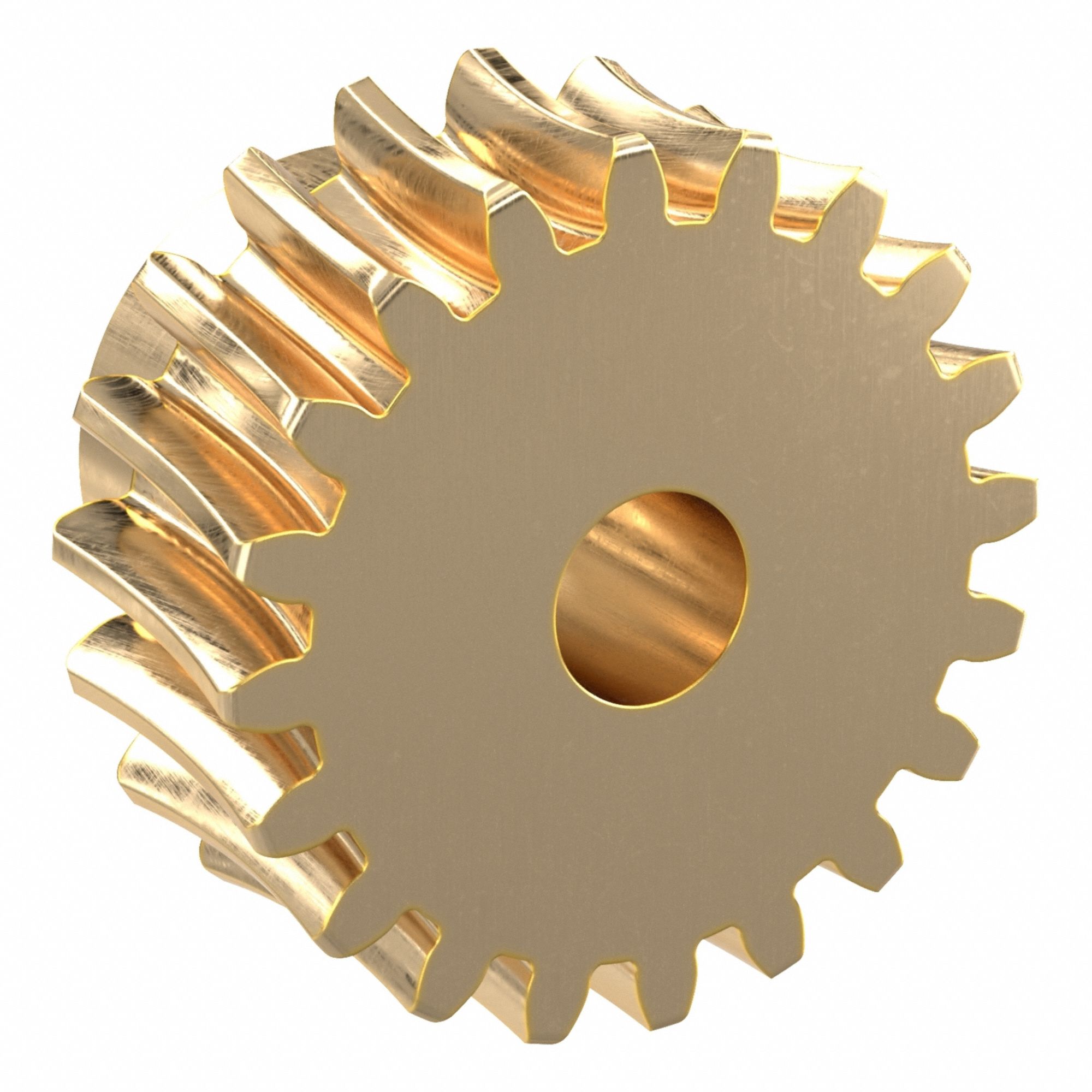 Worm Wheel: Reduction Ratio 10, Module m 1.5, Right Hand, 20° Pressure Angle, Aluminum Bronze