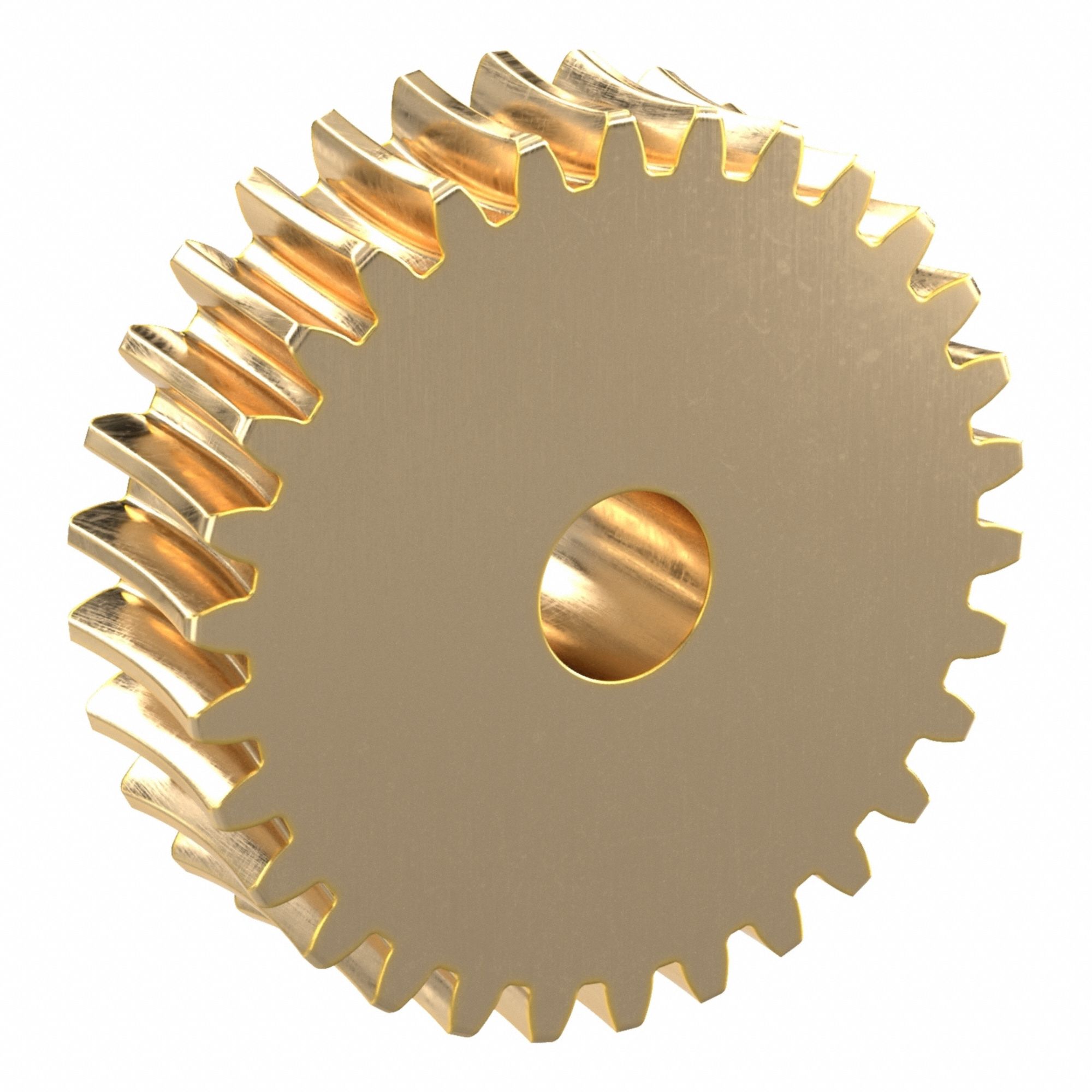 Worm Wheel: Reduction Ratio 30, Module m 1.5, Right Hand, 20° Pressure Angle, Aluminum Bronze